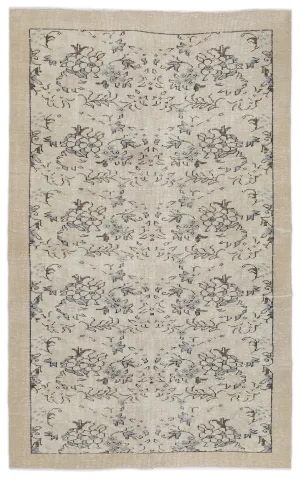 Retro Design Naturel Over Dyed Vintage Rug 5'5'' x 8'8'' ft 164 x 264 cm