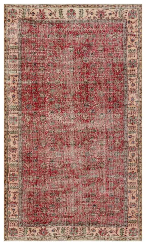 Retro Design Naturel Over Dyed Vintage Rug 5'5'' x 9'1'' ft 166 x 276 cm