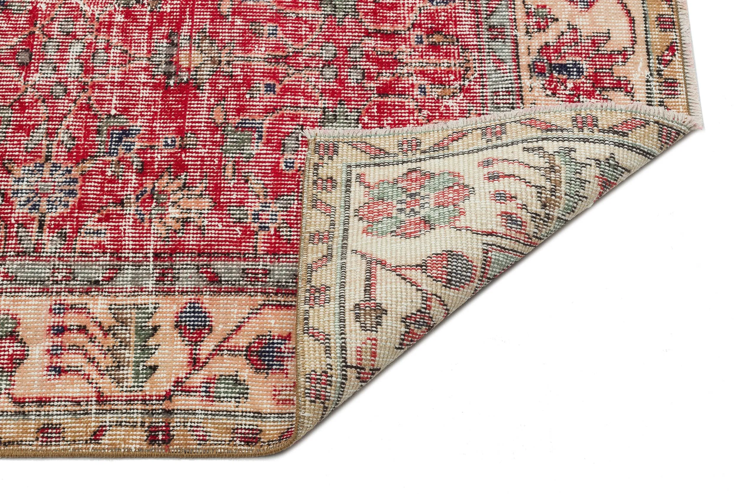 Retro Design Naturel Over Dyed Vintage Rug 5'5'' x 9'1'' ft 166 x 276 cm