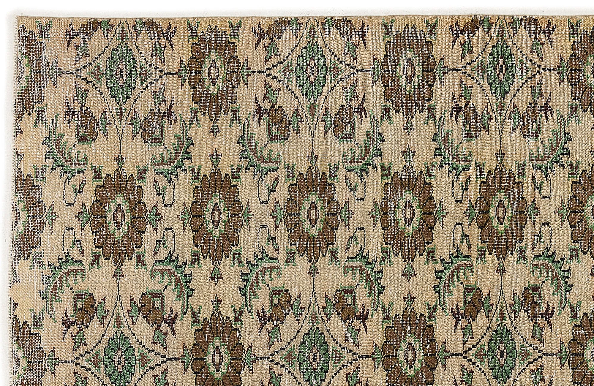 Retro Design Naturel Over Dyed Vintage Rug 5'6'' x 8'2'' ft 167 x 248 cm