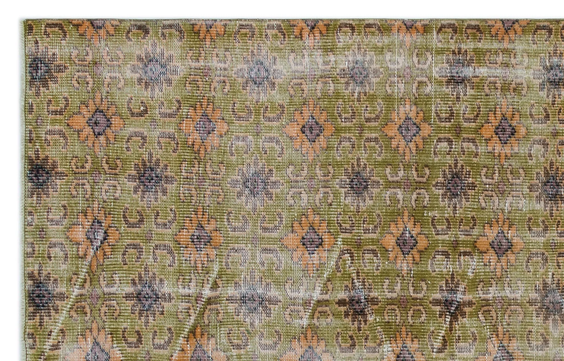 Retro Design Naturel Over Dyed Vintage Rug 5'6'' x 8'6'' ft 168 x 258 cm