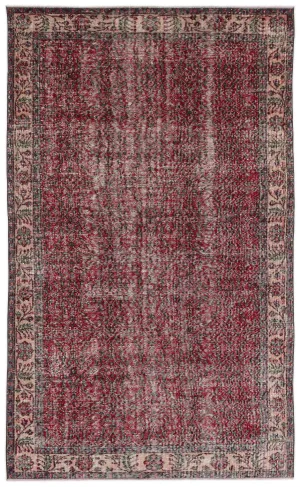 Retro Design Naturel Over Dyed Vintage Rug 5'6'' x 9'1'' ft 167 x 278 cm