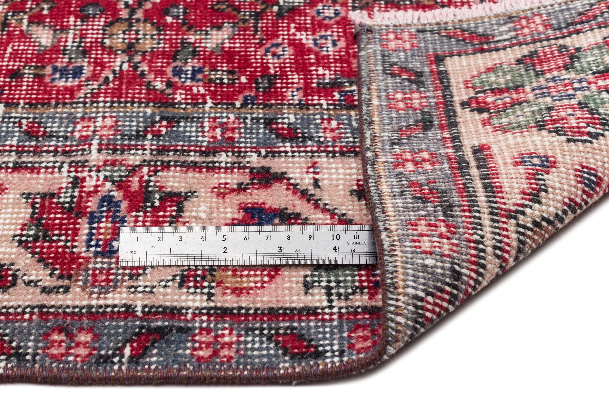 Retro Design Naturel Over Dyed Vintage Rug 5'6'' x 9'1'' ft 167 x 278 cm