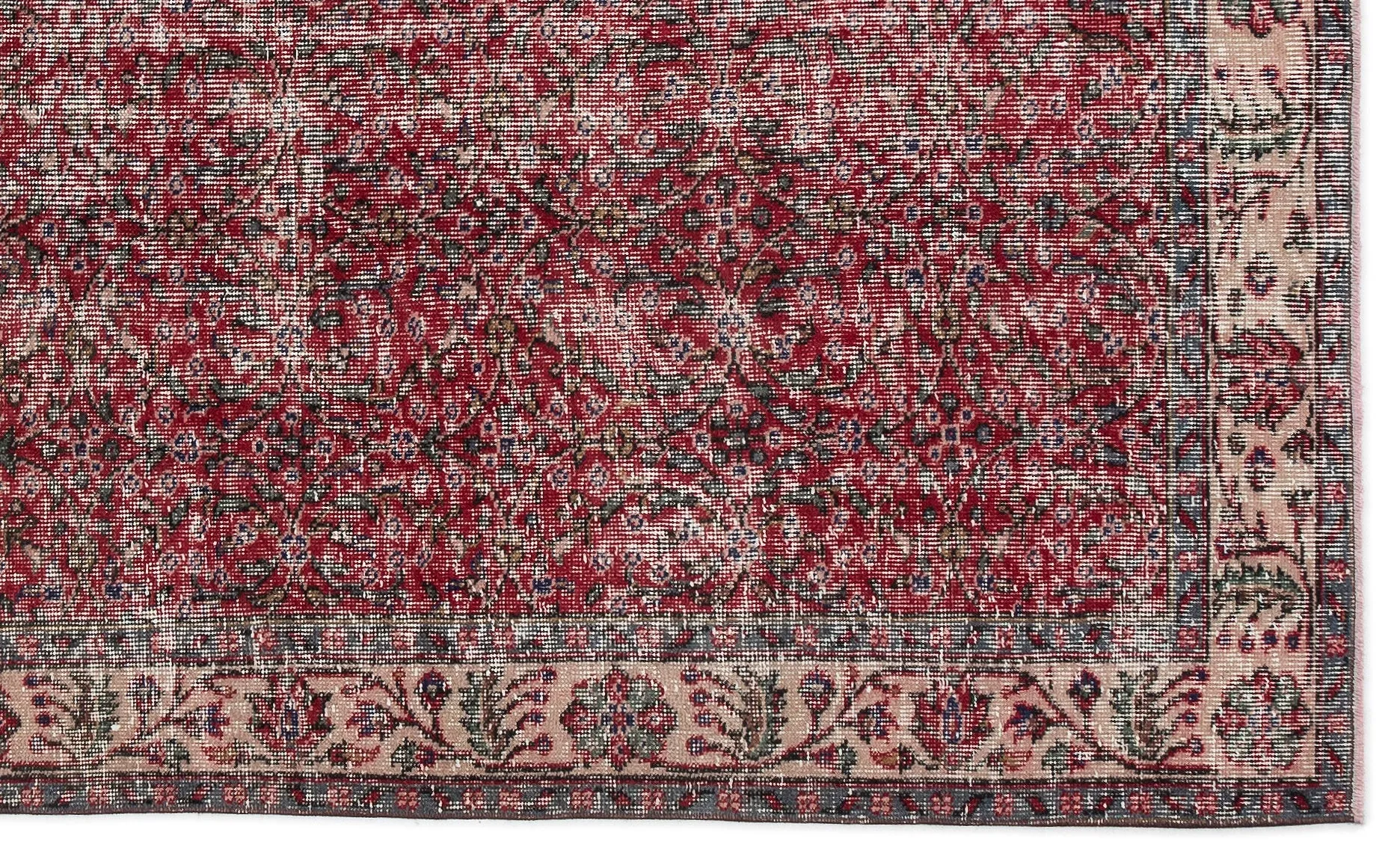 Retro Design Naturel Over Dyed Vintage Rug 5'6'' x 9'1'' ft 167 x 278 cm
