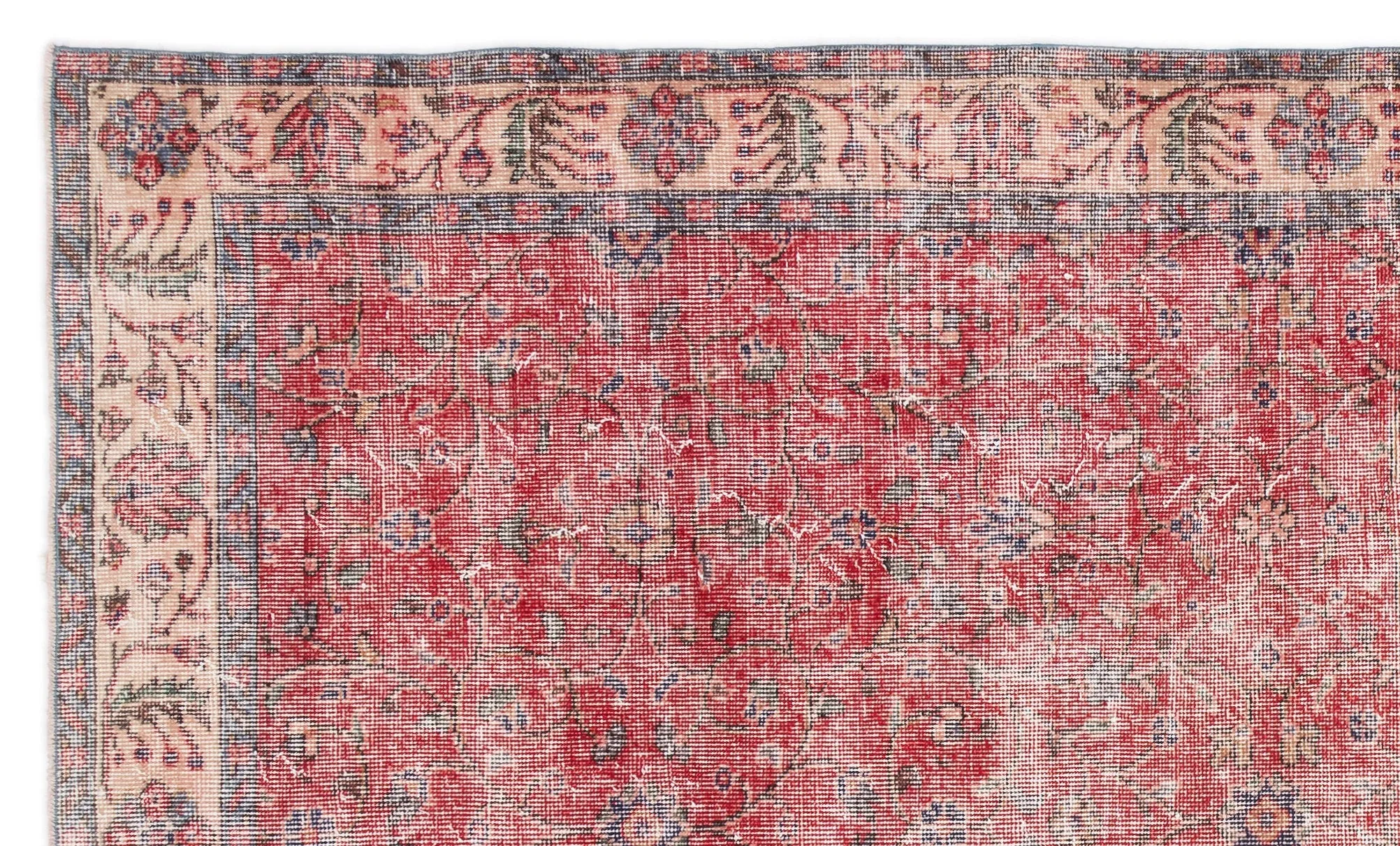 Retro Design Naturel Over Dyed Vintage Rug 5'6'' x 9'4'' ft 167 x 285 cm