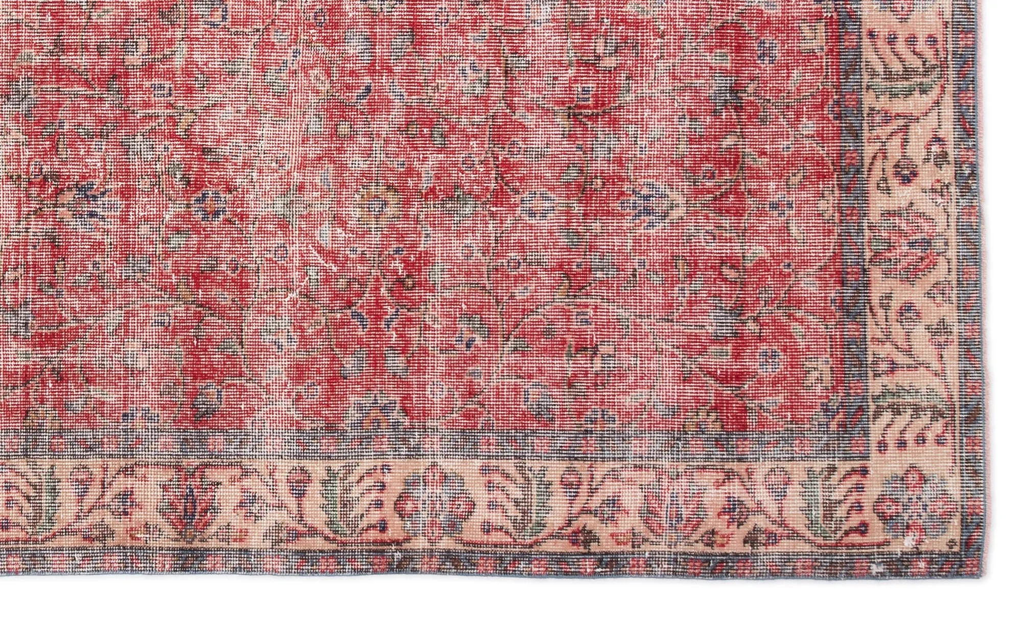 Retro Design Naturel Over Dyed Vintage Rug 5'6'' x 9'4'' ft 167 x 285 cm