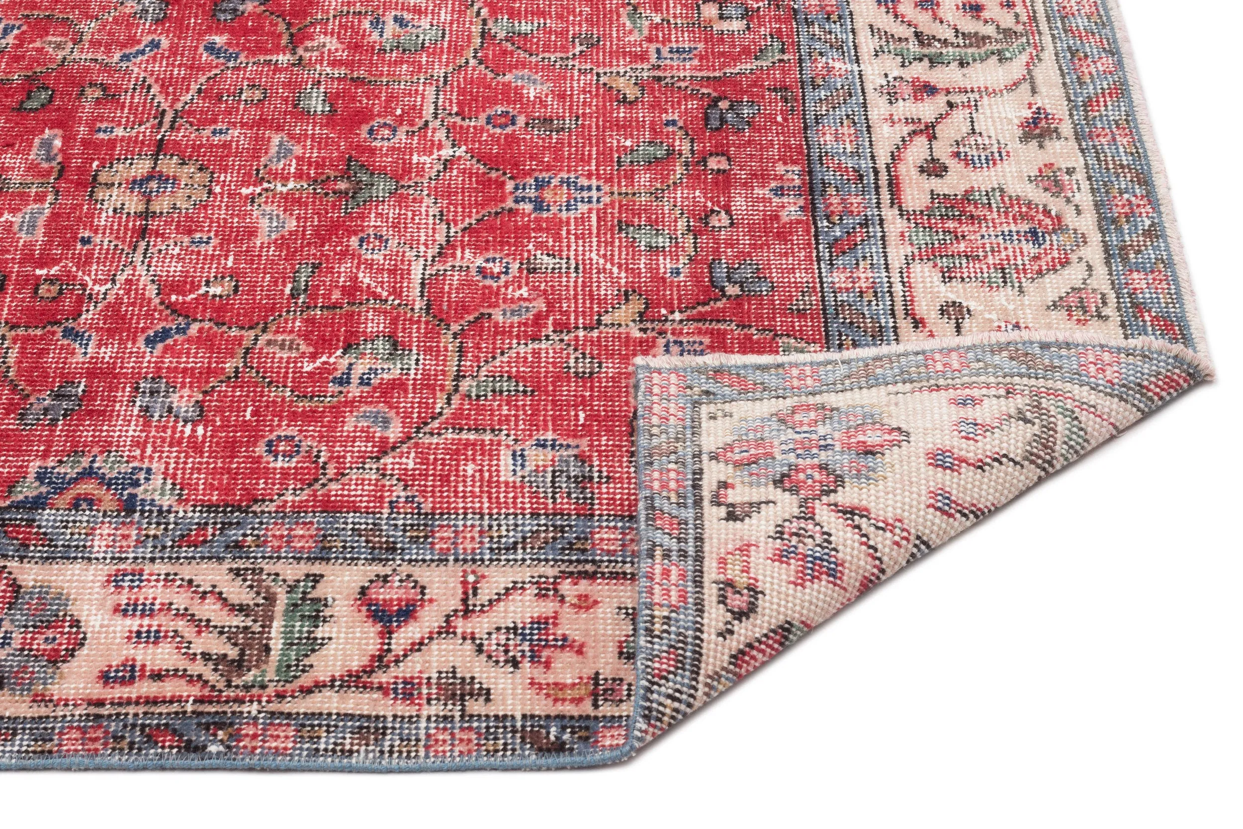Retro Design Naturel Over Dyed Vintage Rug 5'6'' x 9'4'' ft 167 x 285 cm
