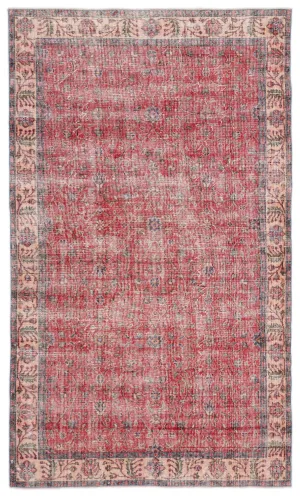 Retro Design Naturel Over Dyed Vintage Rug 5'6'' x 9'4'' ft 167 x 285 cm