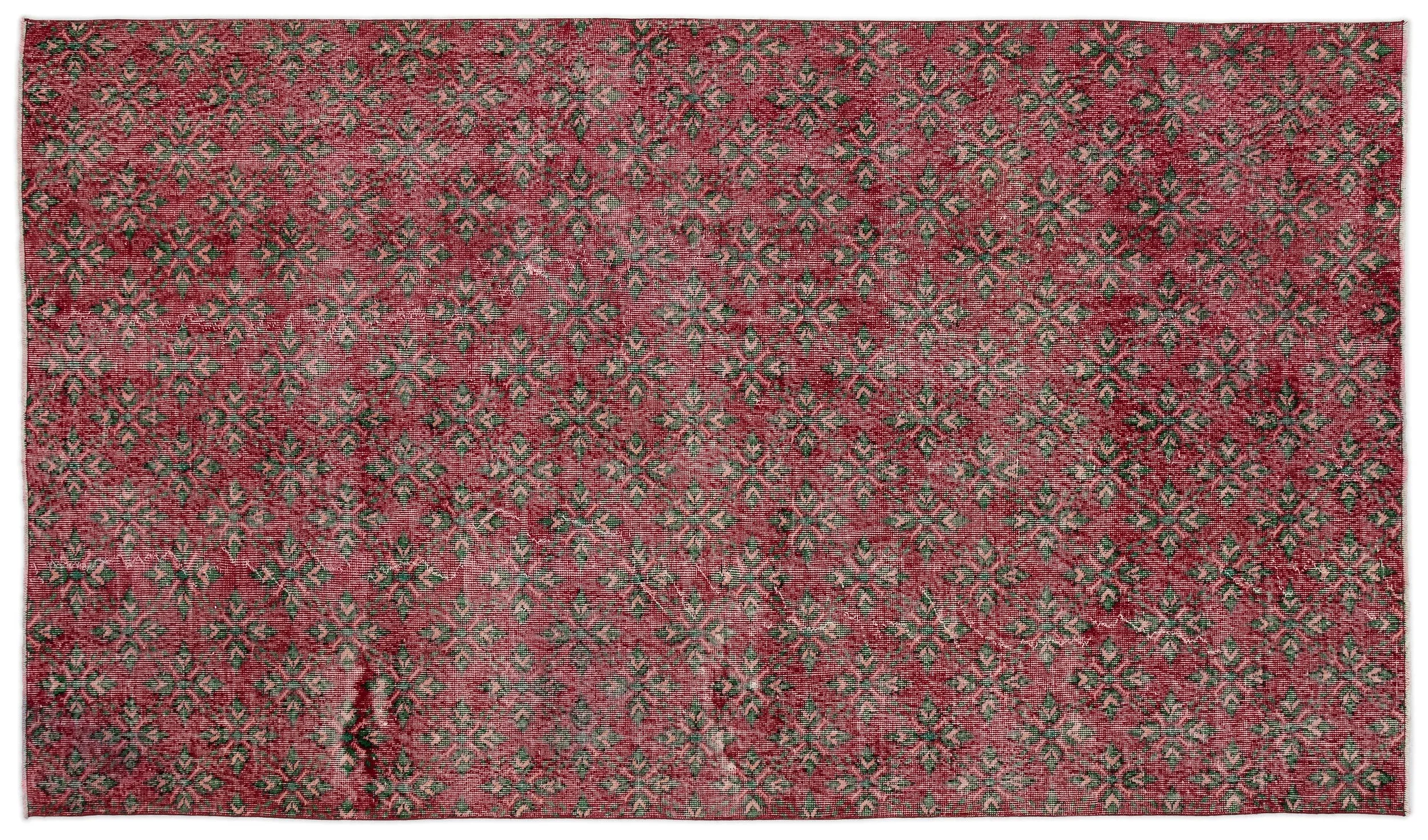 Retro Design Naturel Over Dyed Vintage Rug 5'6'' x 9'8'' ft 168 x 294 cm