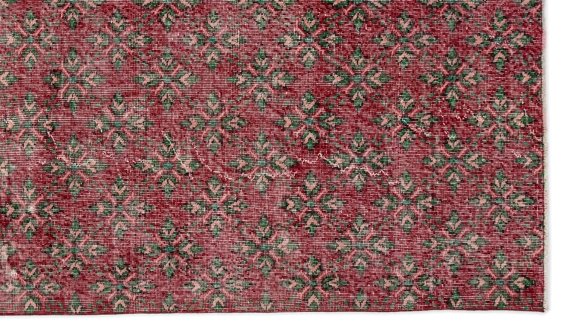 Retro Design Naturel Over Dyed Vintage Rug 5'6'' x 9'8'' ft 168 x 294 cm