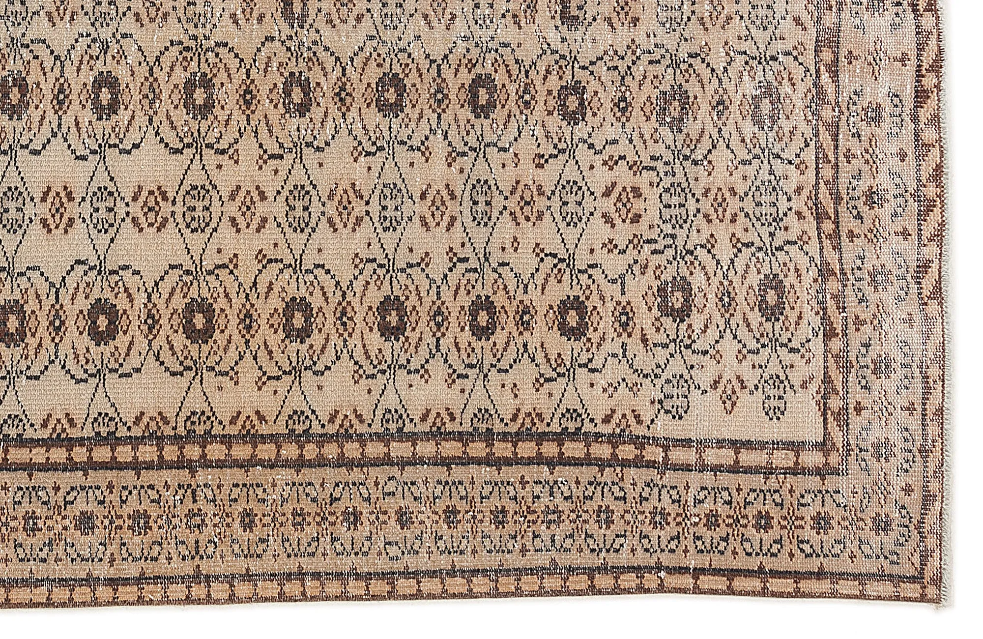 Retro Design Naturel Over Dyed Vintage Rug 5'7'' x 8'12'' ft 171 x 274 cm