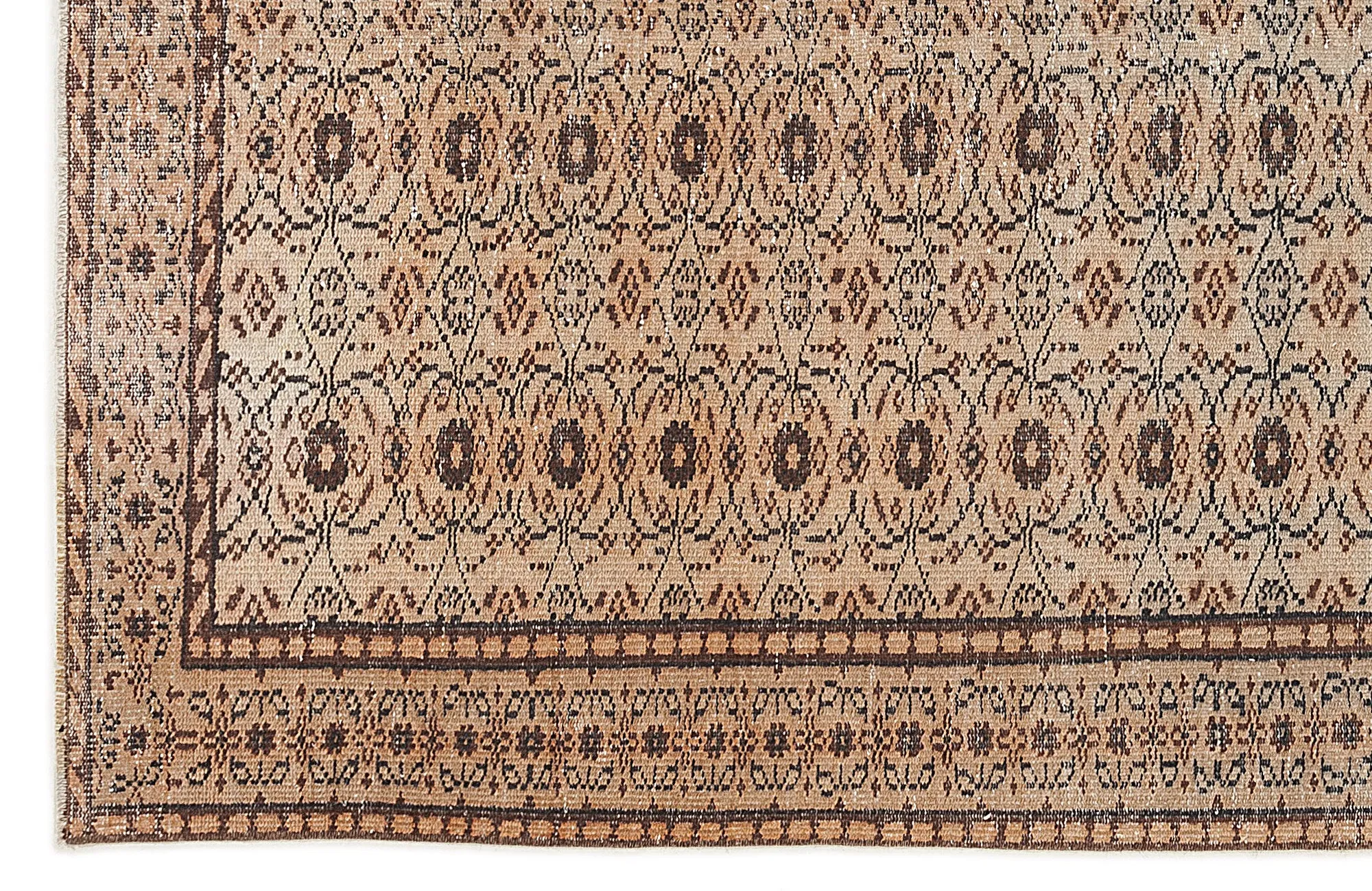 Retro Design Naturel Over Dyed Vintage Rug 5'7'' x 8'12'' ft 171 x 274 cm