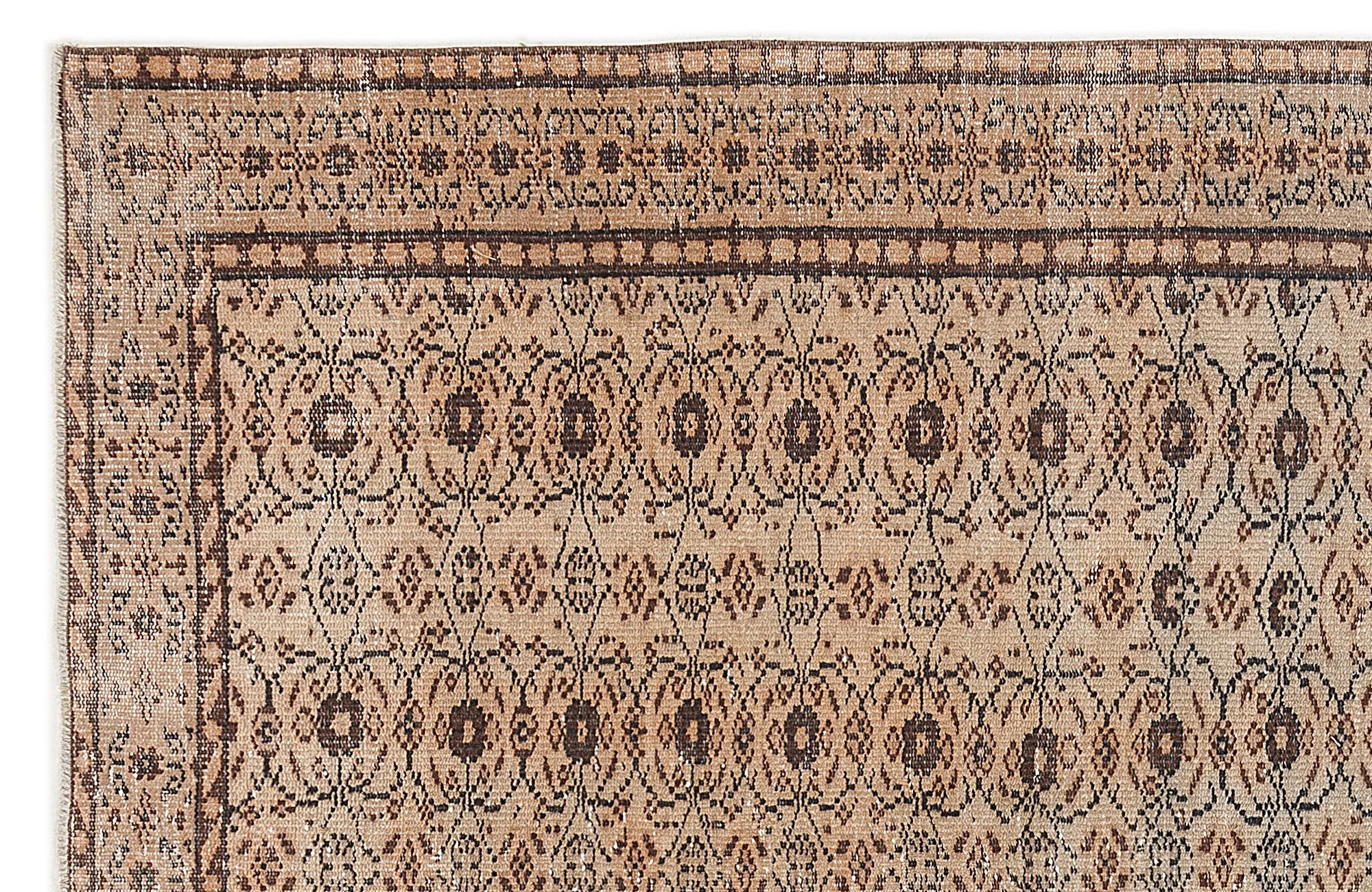 Retro Design Naturel Over Dyed Vintage Rug 5'7'' x 8'12'' ft 171 x 274 cm