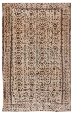 Retro Design Naturel Over Dyed Vintage Rug 5'7'' x 8'12'' ft 171 x 274 cm