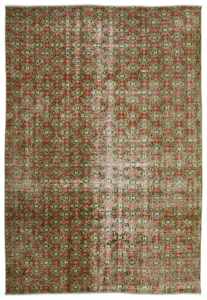 Retro Design Naturel Over Dyed Vintage Rug 5'7'' x 8'3'' ft 171 x 251 cm