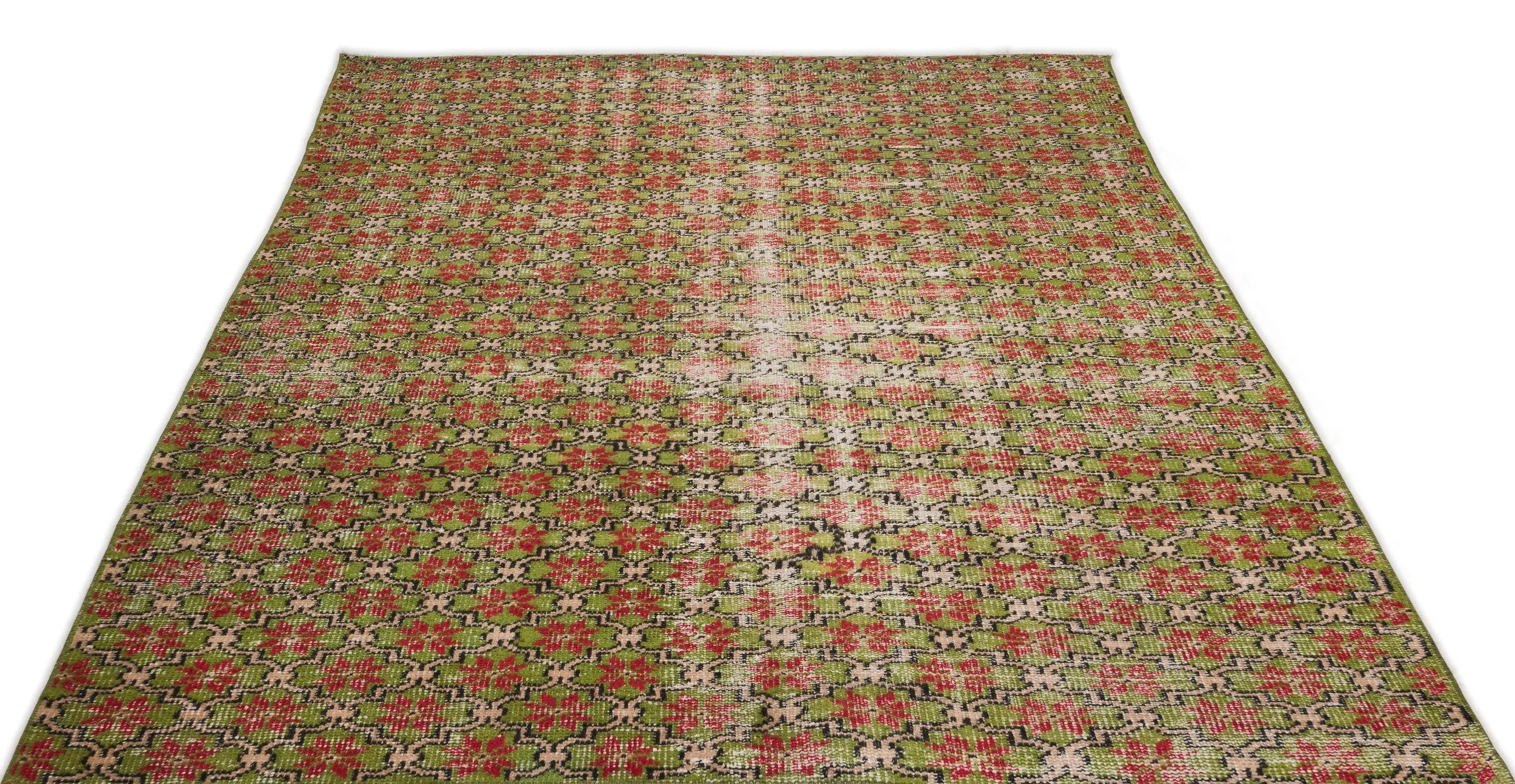 Retro Design Naturel Over Dyed Vintage Rug 5'7'' x 8'3'' ft 171 x 251 cm