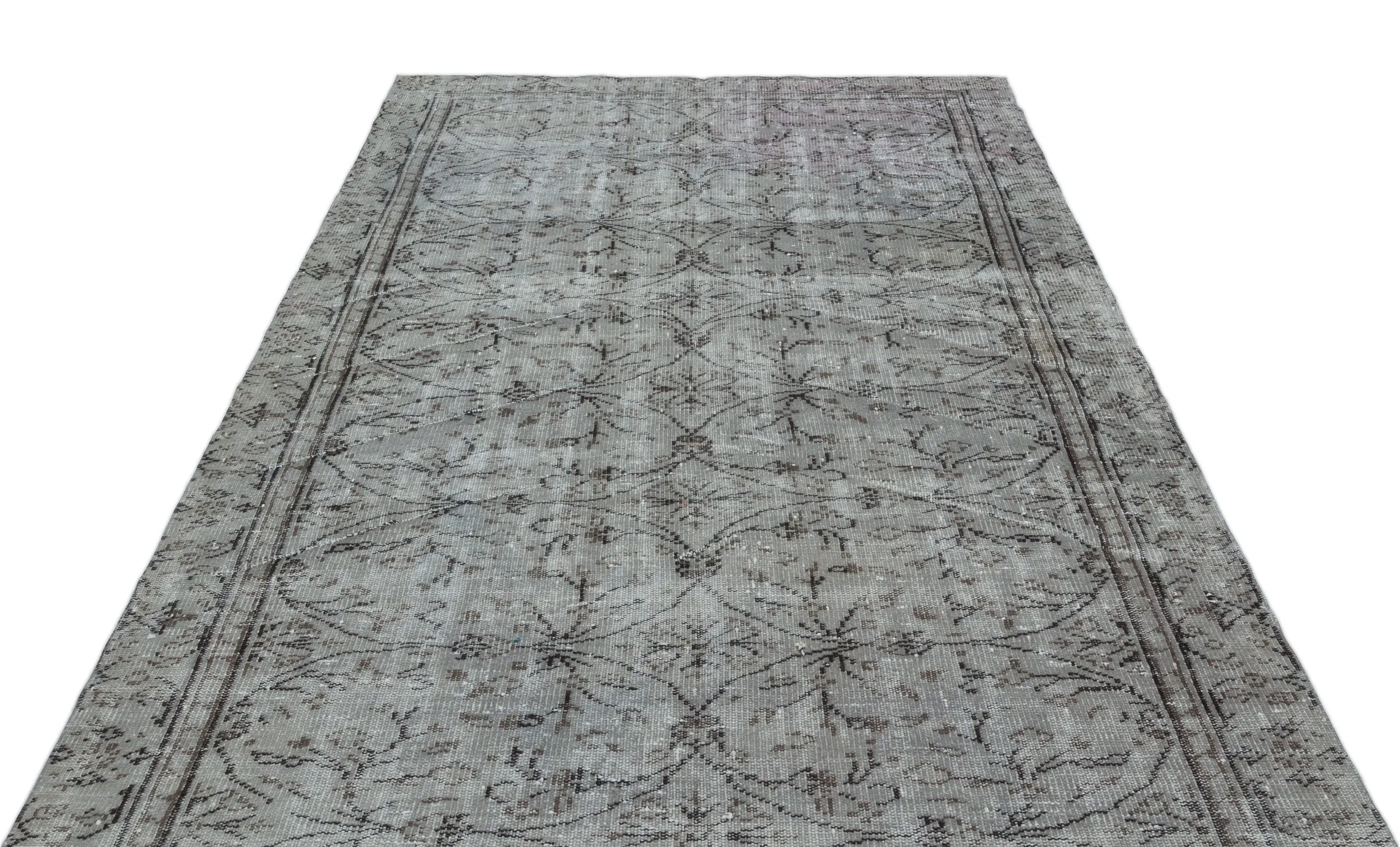 Retro Design Naturel Over Dyed Vintage Rug 5'7'' x 9'1'' ft 171 x 278 cm