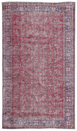 Retro Design Naturel Over Dyed Vintage Rug 5'7'' x 9'6'' ft 171 x 290 cm