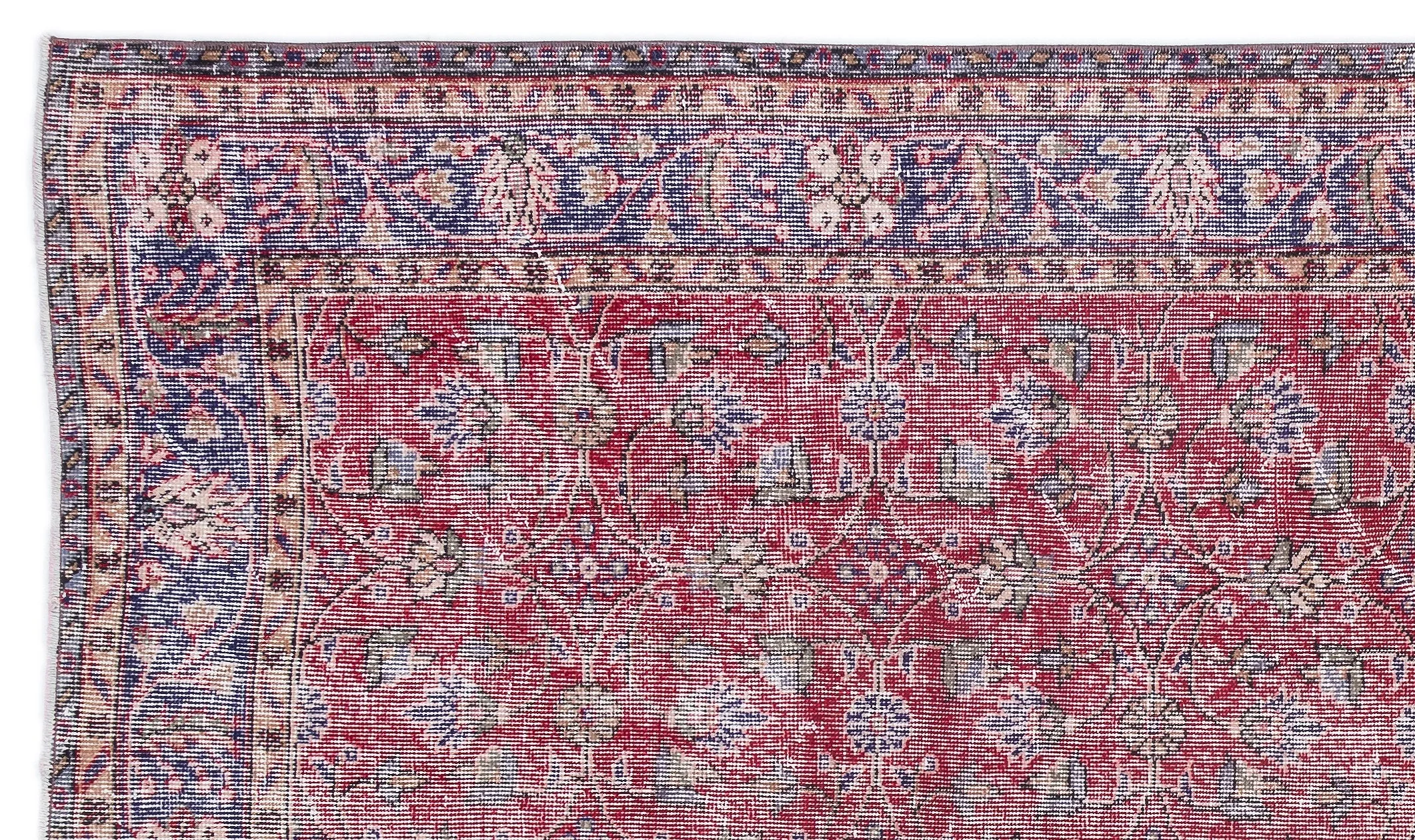Retro Design Naturel Over Dyed Vintage Rug 5'7'' x 9'6'' ft 171 x 290 cm