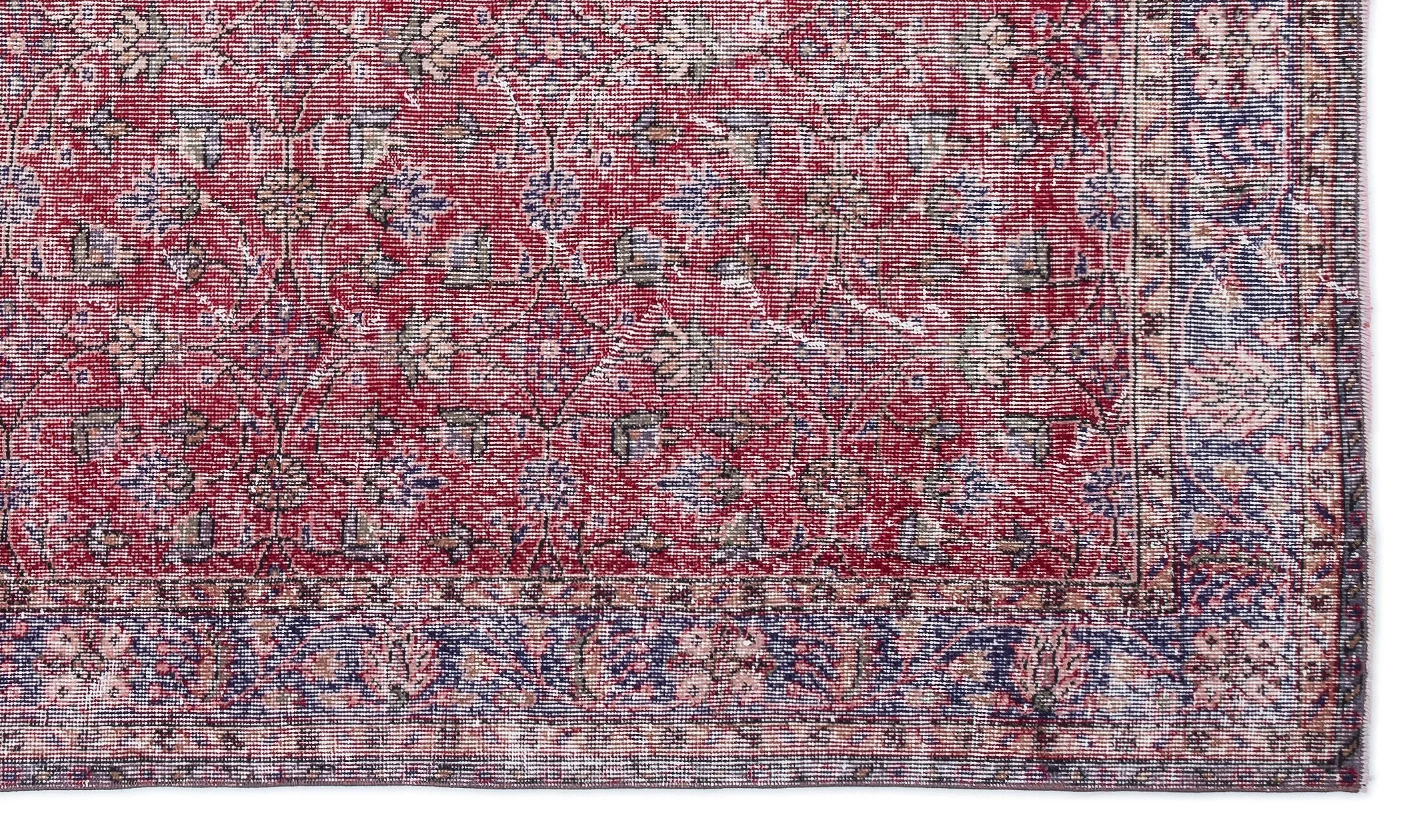 Retro Design Naturel Over Dyed Vintage Rug 5'7'' x 9'6'' ft 171 x 290 cm