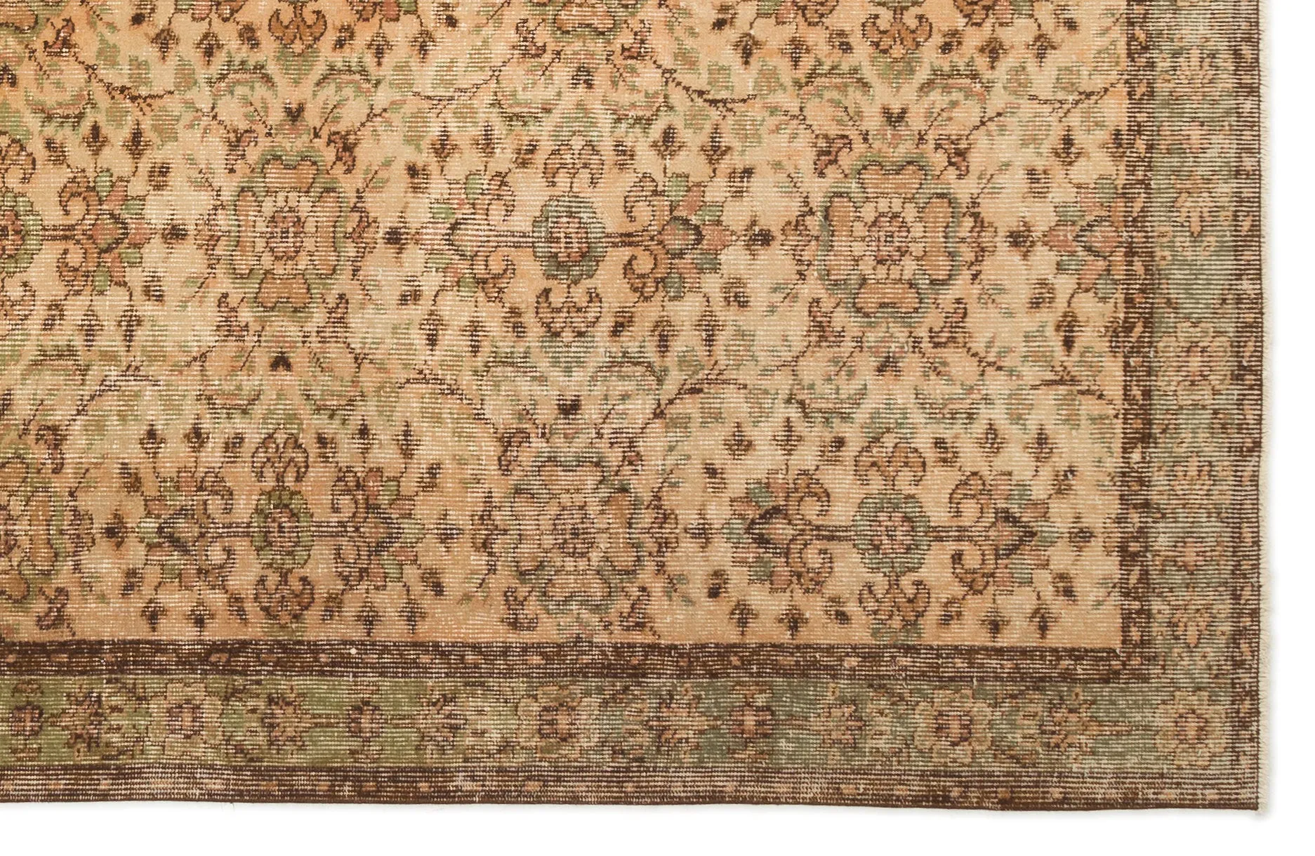 Retro Design Naturel Over Dyed Vintage Rug 5'8'' x 8'7'' ft 173 x 262 cm