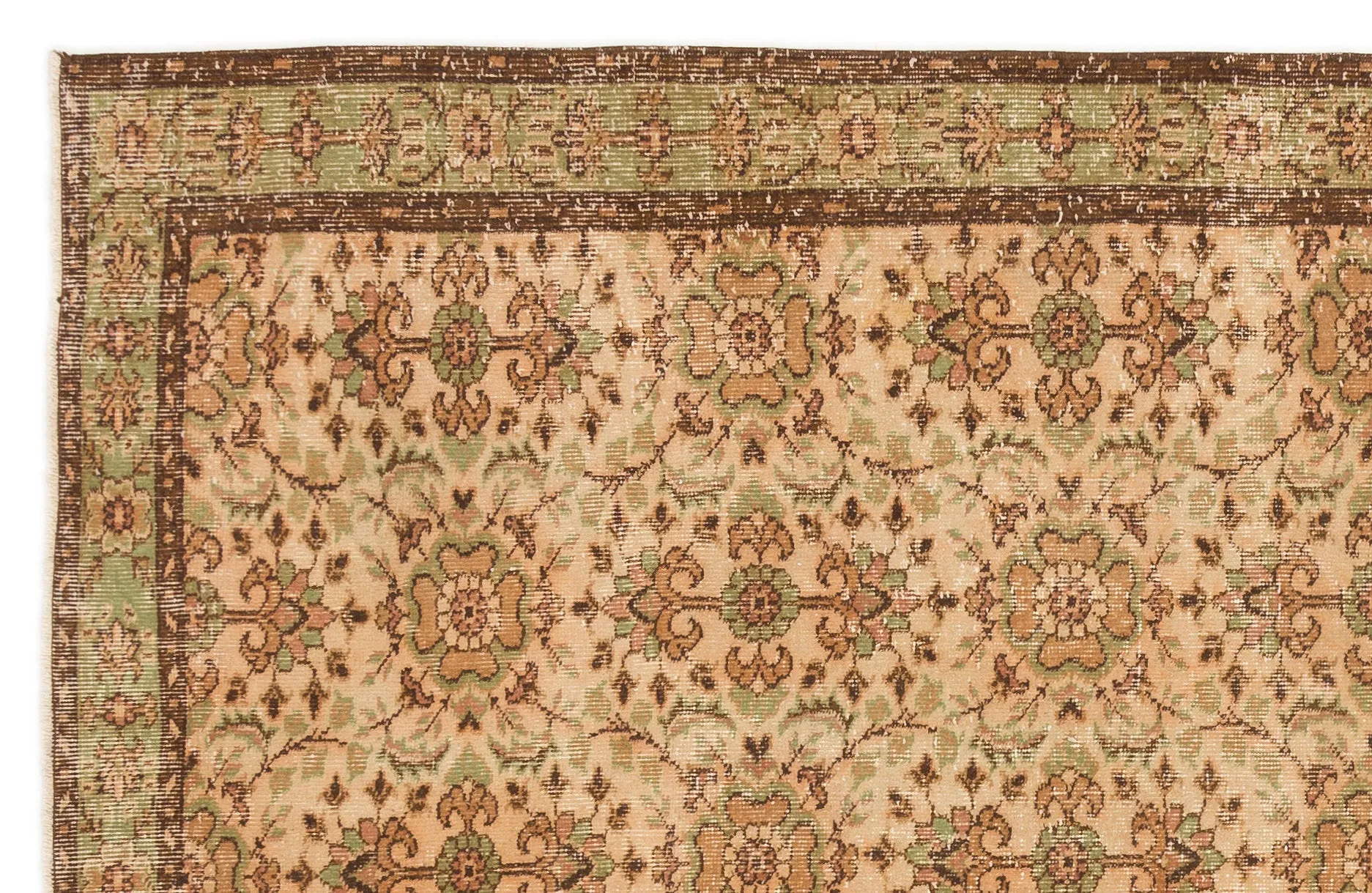 Retro Design Naturel Over Dyed Vintage Rug 5'8'' x 8'7'' ft 173 x 262 cm