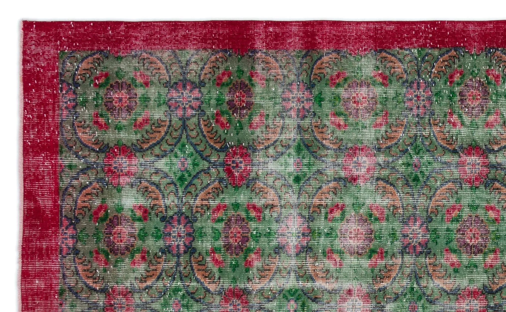 Retro Design Naturel Over Dyed Vintage Rug 5'8'' x 9'4'' ft 172 x 285 cm