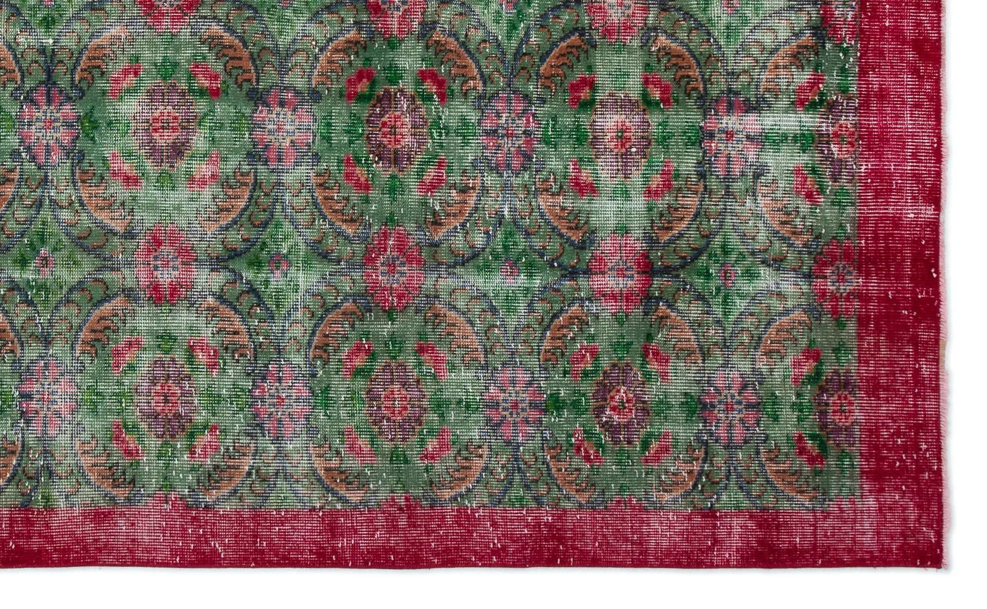 Retro Design Naturel Over Dyed Vintage Rug 5'8'' x 9'4'' ft 172 x 285 cm