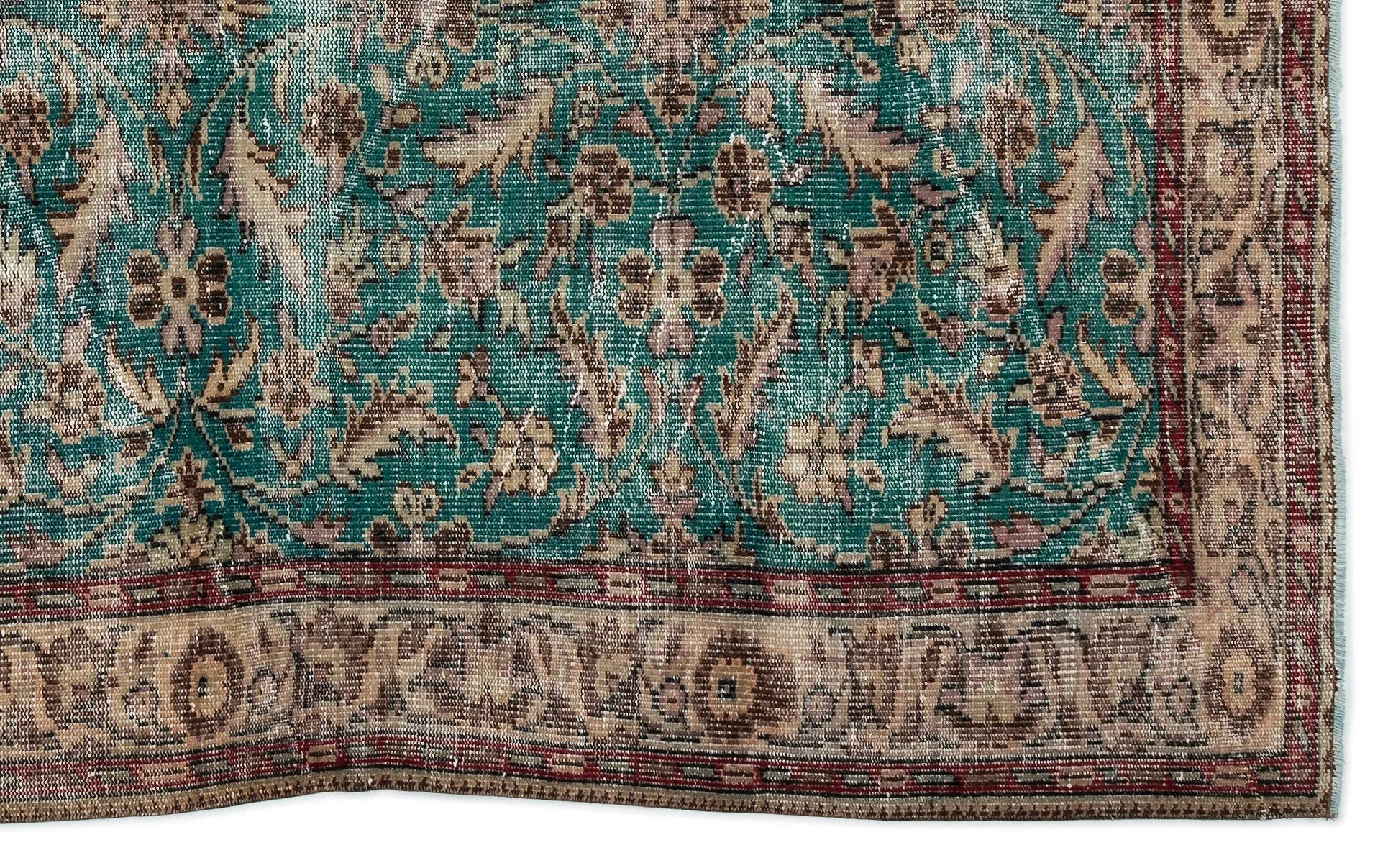 Retro Design Naturel Over Dyed Vintage Rug 5'9'' x 9'5'' ft 175 x 286 cm