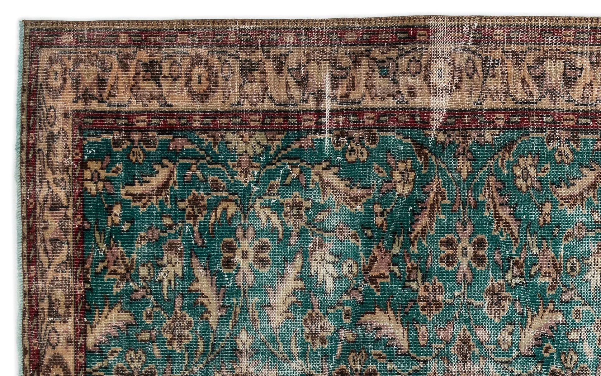 Retro Design Naturel Over Dyed Vintage Rug 5'9'' x 9'5'' ft 175 x 286 cm