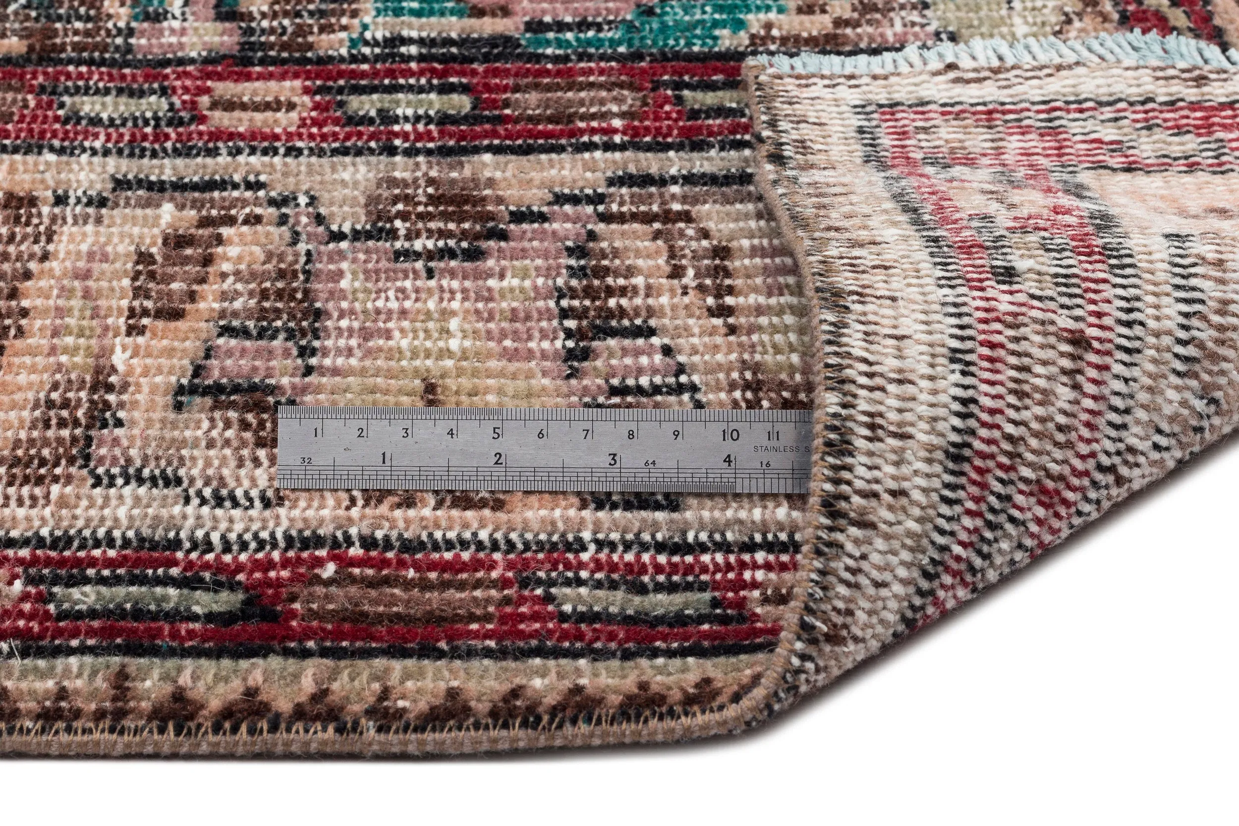 Retro Design Naturel Over Dyed Vintage Rug 5'9'' x 9'5'' ft 175 x 286 cm