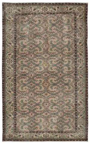 Retro Design Naturel Over Dyed Vintage Rug 6'0'' x 9'9'' ft 184 x 297 cm