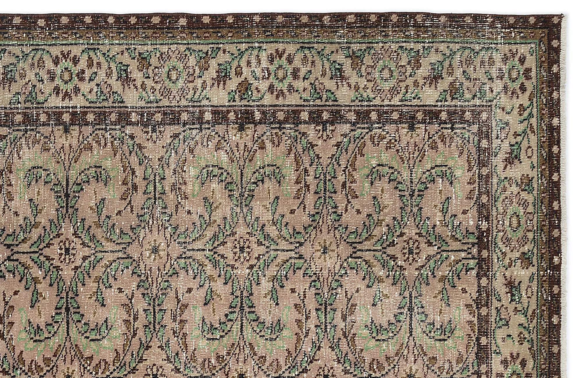 Retro Design Naturel Over Dyed Vintage Rug 6'0'' x 9'9'' ft 184 x 297 cm