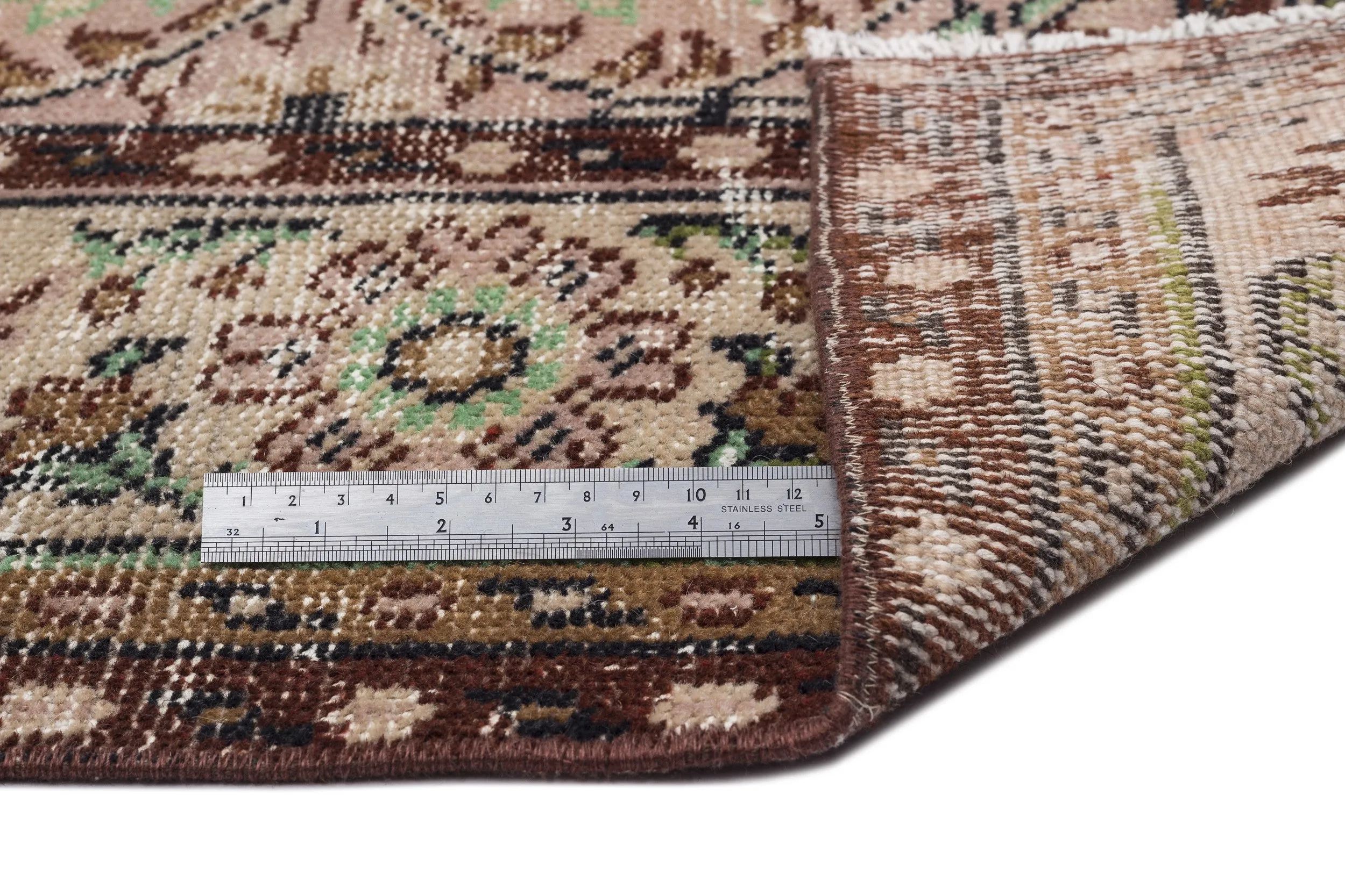 Retro Design Naturel Over Dyed Vintage Rug 6'0'' x 9'9'' ft 184 x 297 cm
