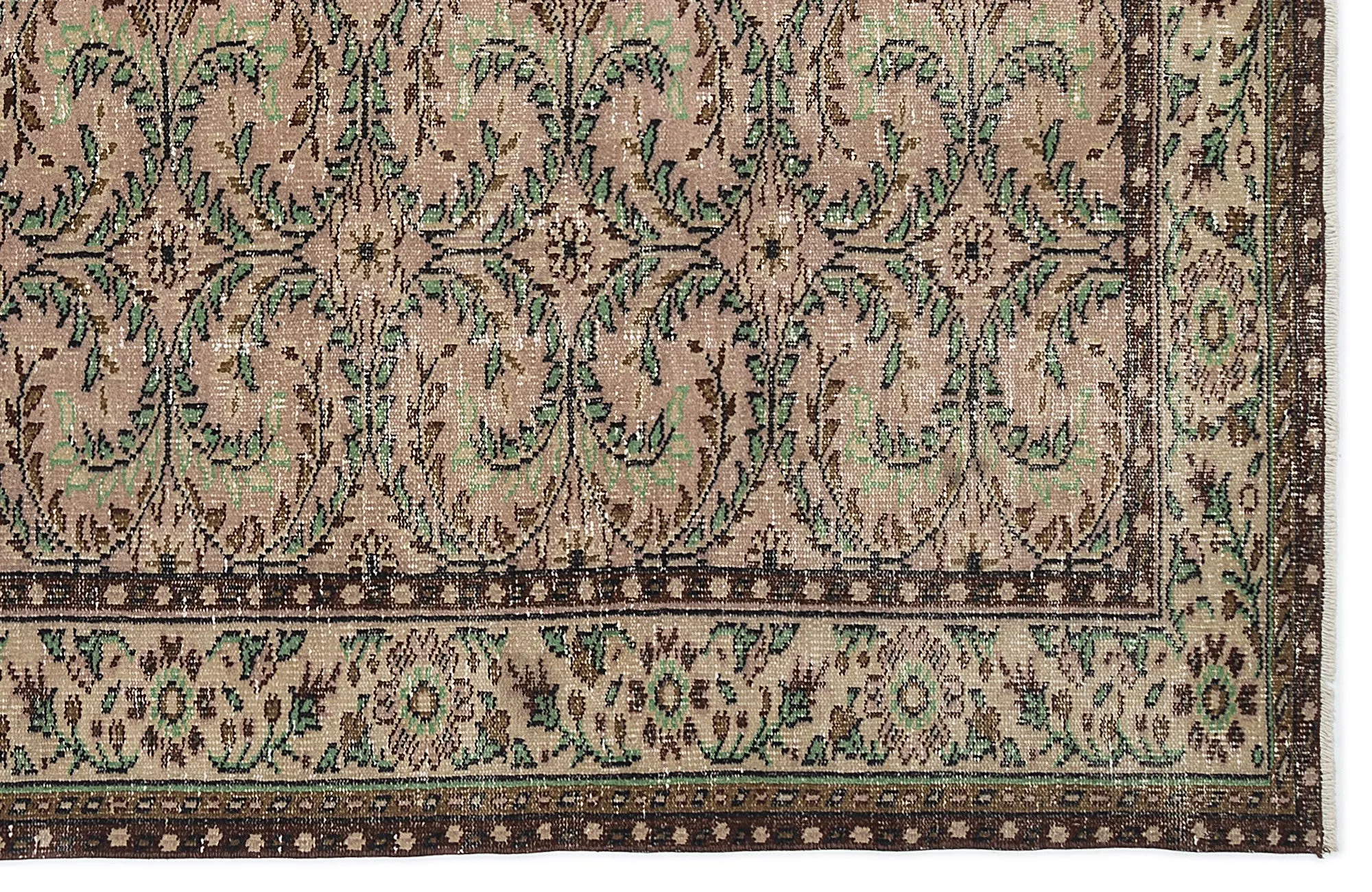 Retro Design Naturel Over Dyed Vintage Rug 6'0'' x 9'9'' ft 184 x 297 cm