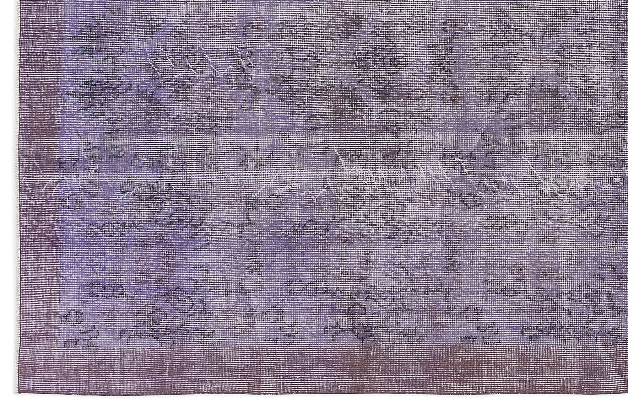 Retro Design Purple Over Dyed Vintage Rug 4'11'' x 8'4'' ft 150 x 253 cm