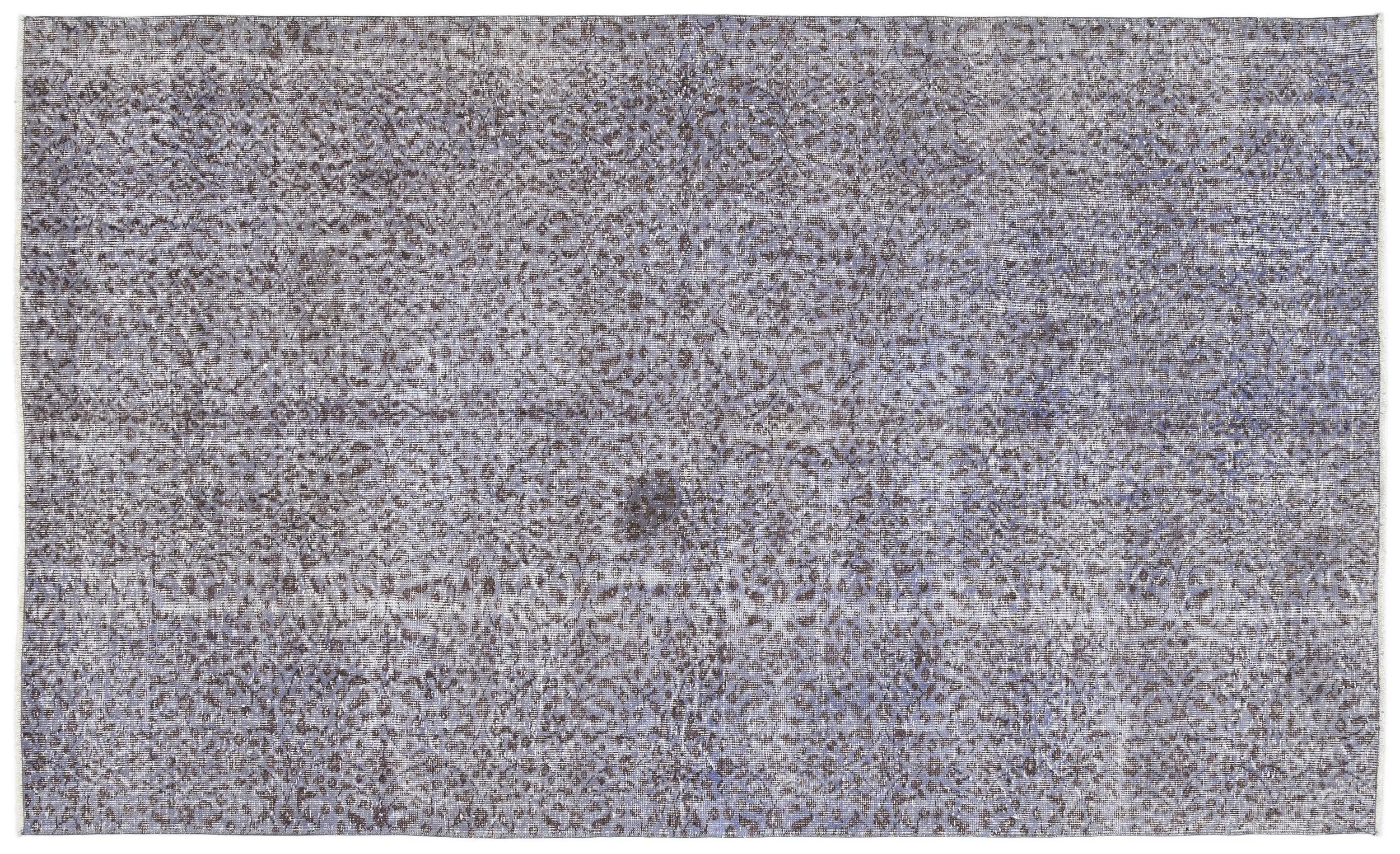 Retro Design Purple Over Dyed Vintage Rug 5'5'' x 8'11'' ft 164 x 273 cm