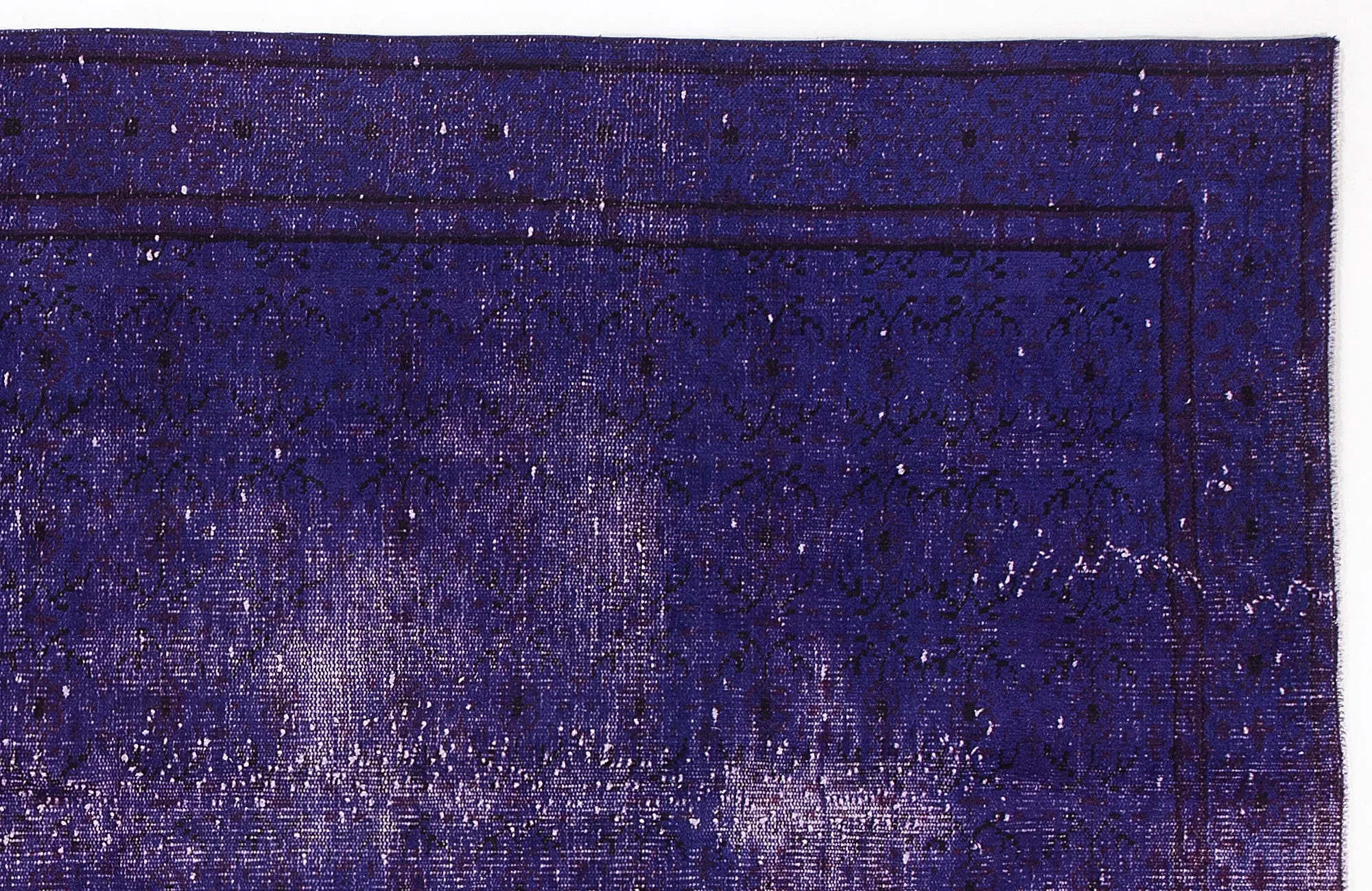 Retro Design Purple Over Dyed Vintage Rug 5'5'' x 8'8'' ft 164 x 264 cm
