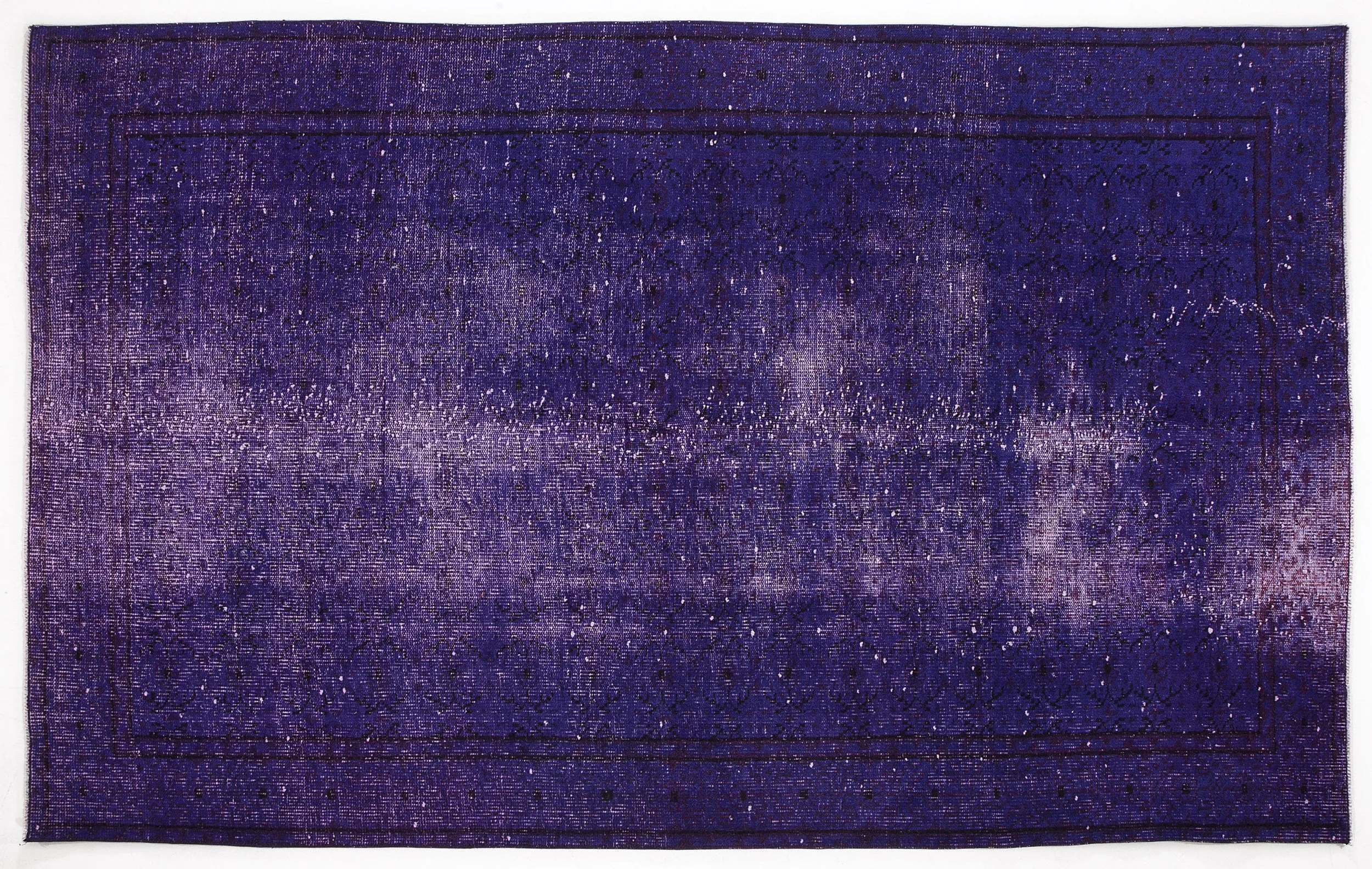 Retro Design Purple Over Dyed Vintage Rug 5'5'' x 8'8'' ft 164 x 264 cm