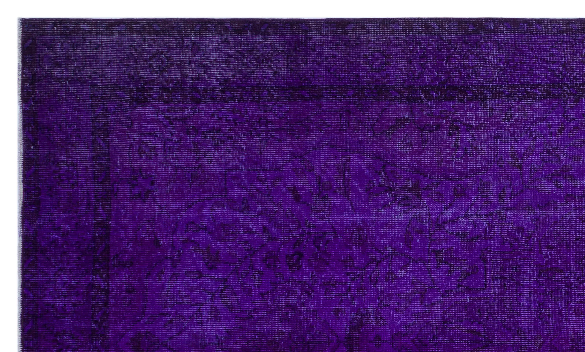 Retro Design Purple Over Dyed Vintage Rug 5'6'' x 9'5'' ft 167 x 286 cm
