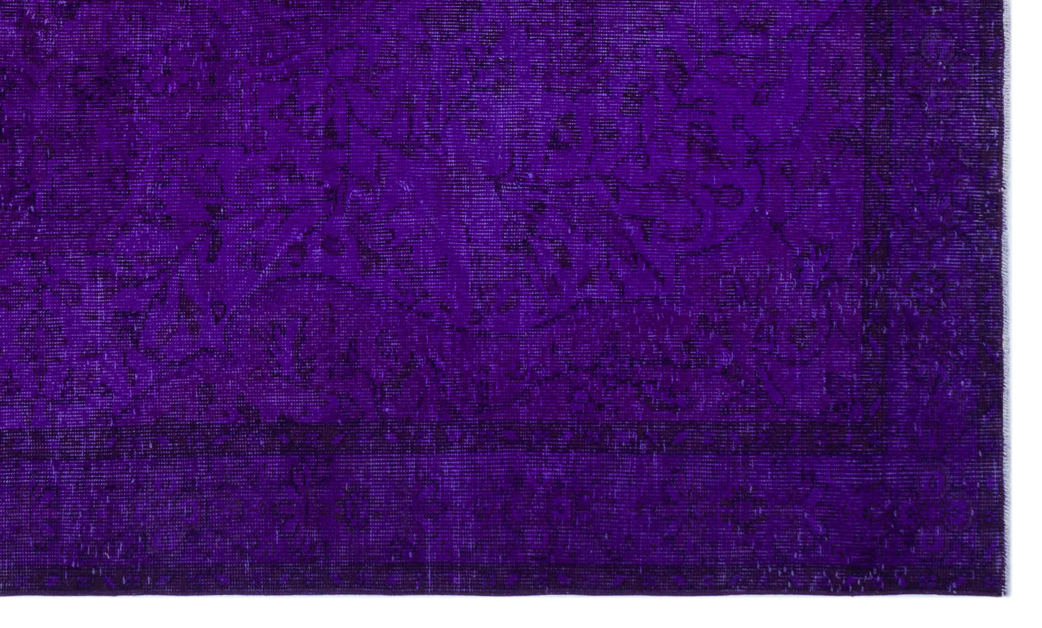 Retro Design Purple Over Dyed Vintage Rug 5'6'' x 9'5'' ft 167 x 286 cm