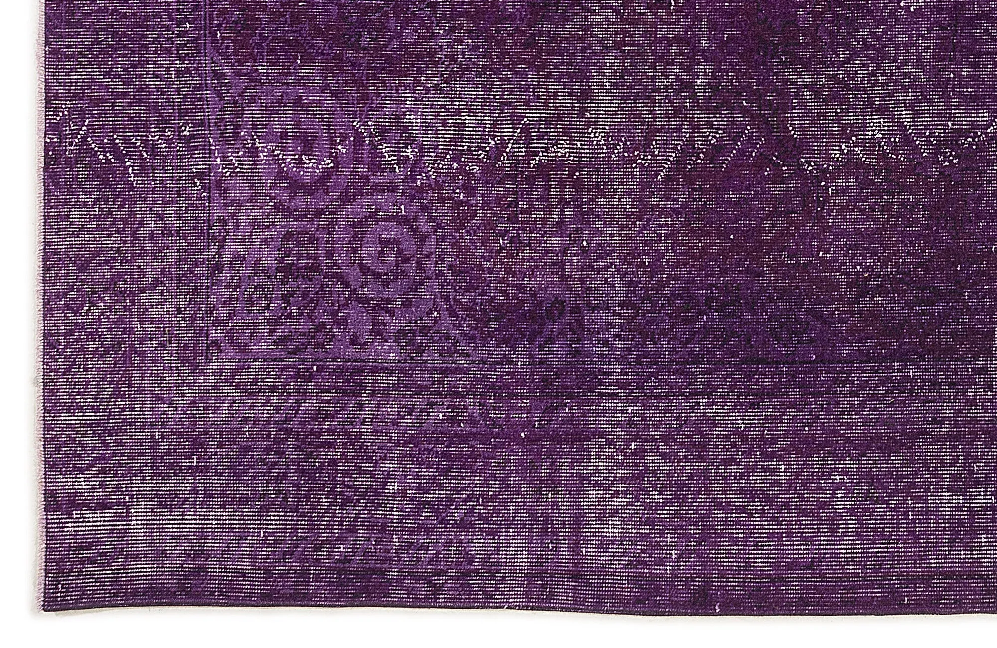 Retro Design Purple Over Dyed Vintage Rug 5'9'' x 9'1'' ft 174 x 277 cm