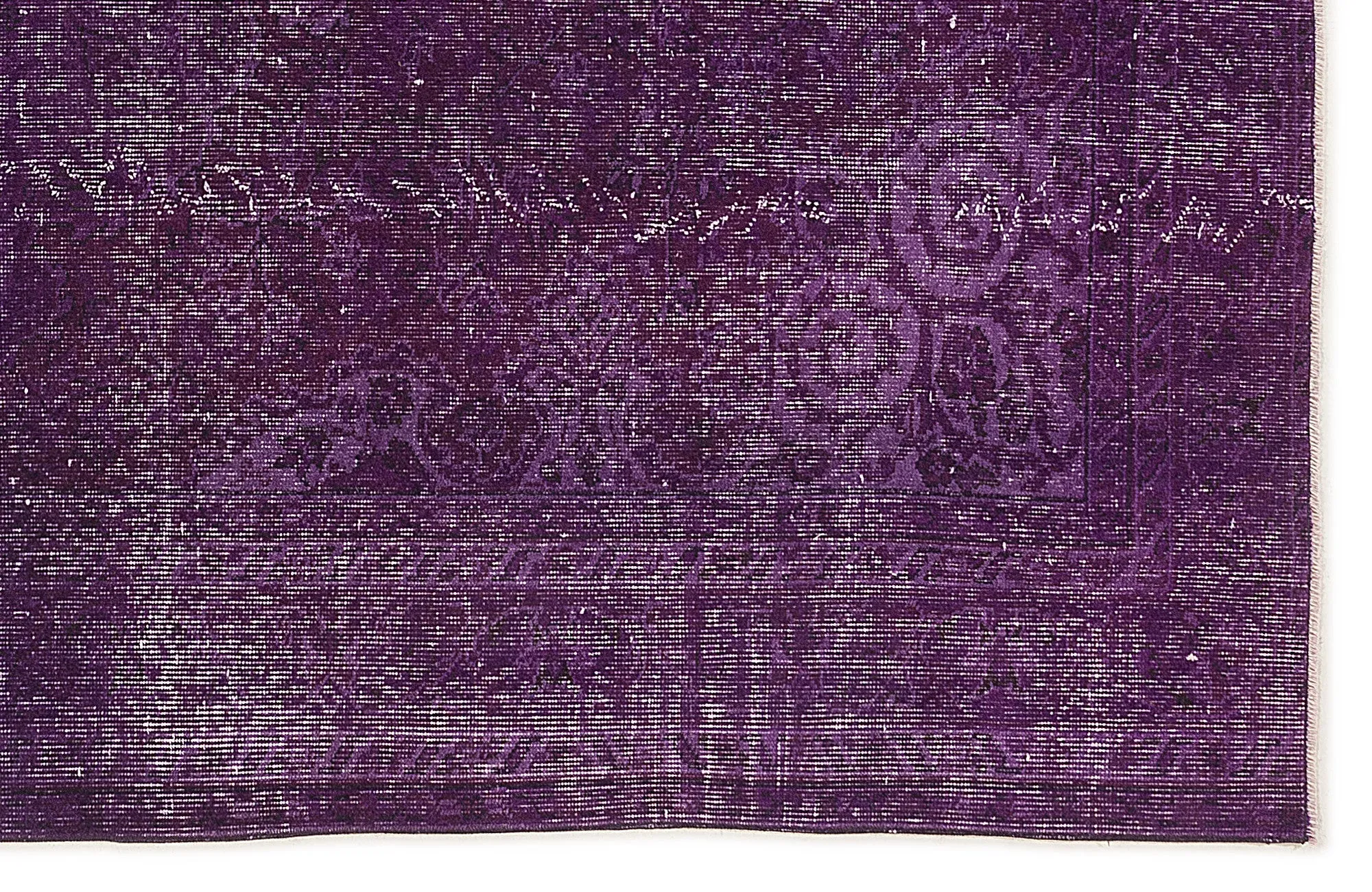 Retro Design Purple Over Dyed Vintage Rug 5'9'' x 9'1'' ft 174 x 277 cm