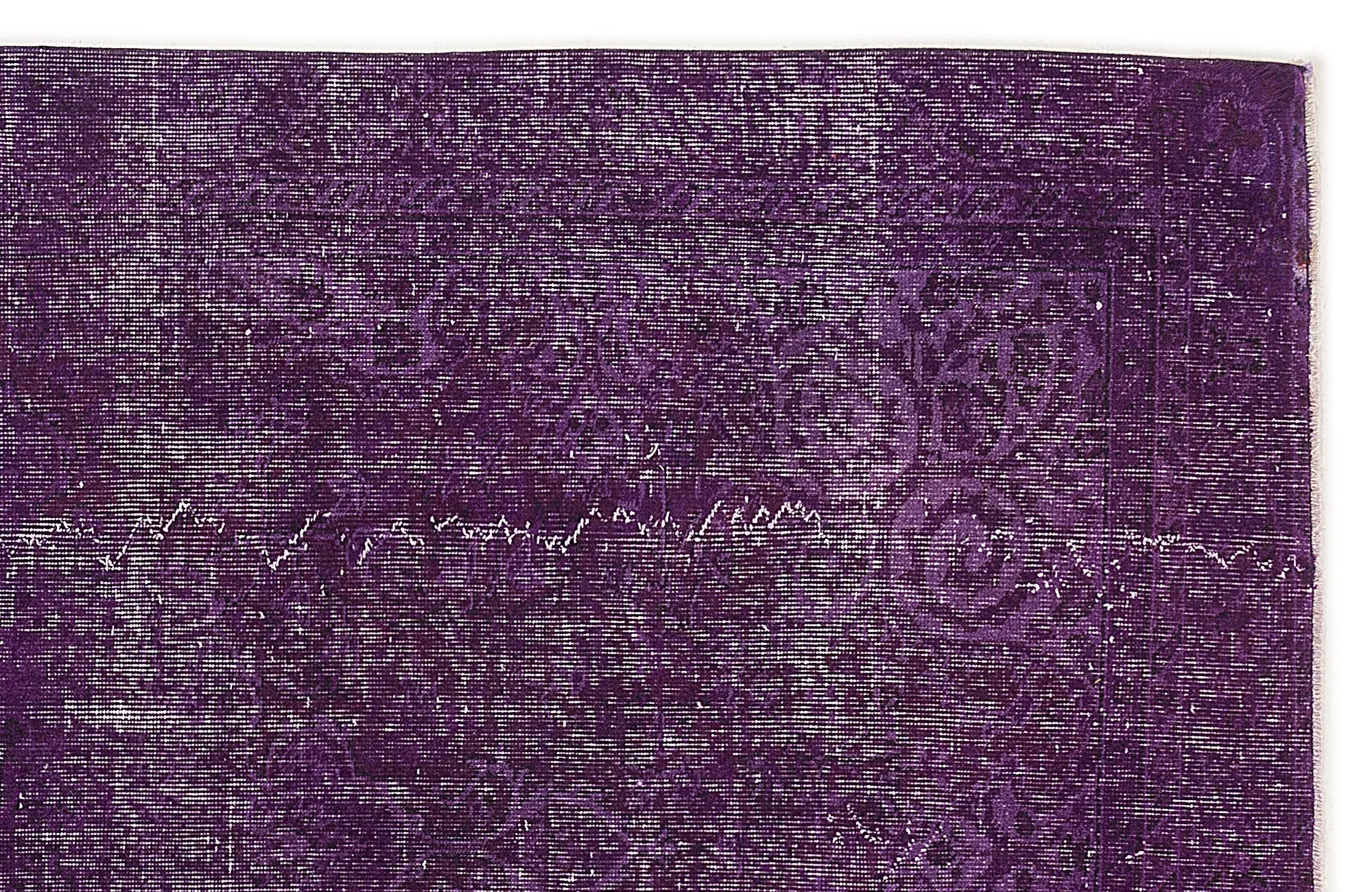 Retro Design Purple Over Dyed Vintage Rug 5'9'' x 9'1'' ft 174 x 277 cm