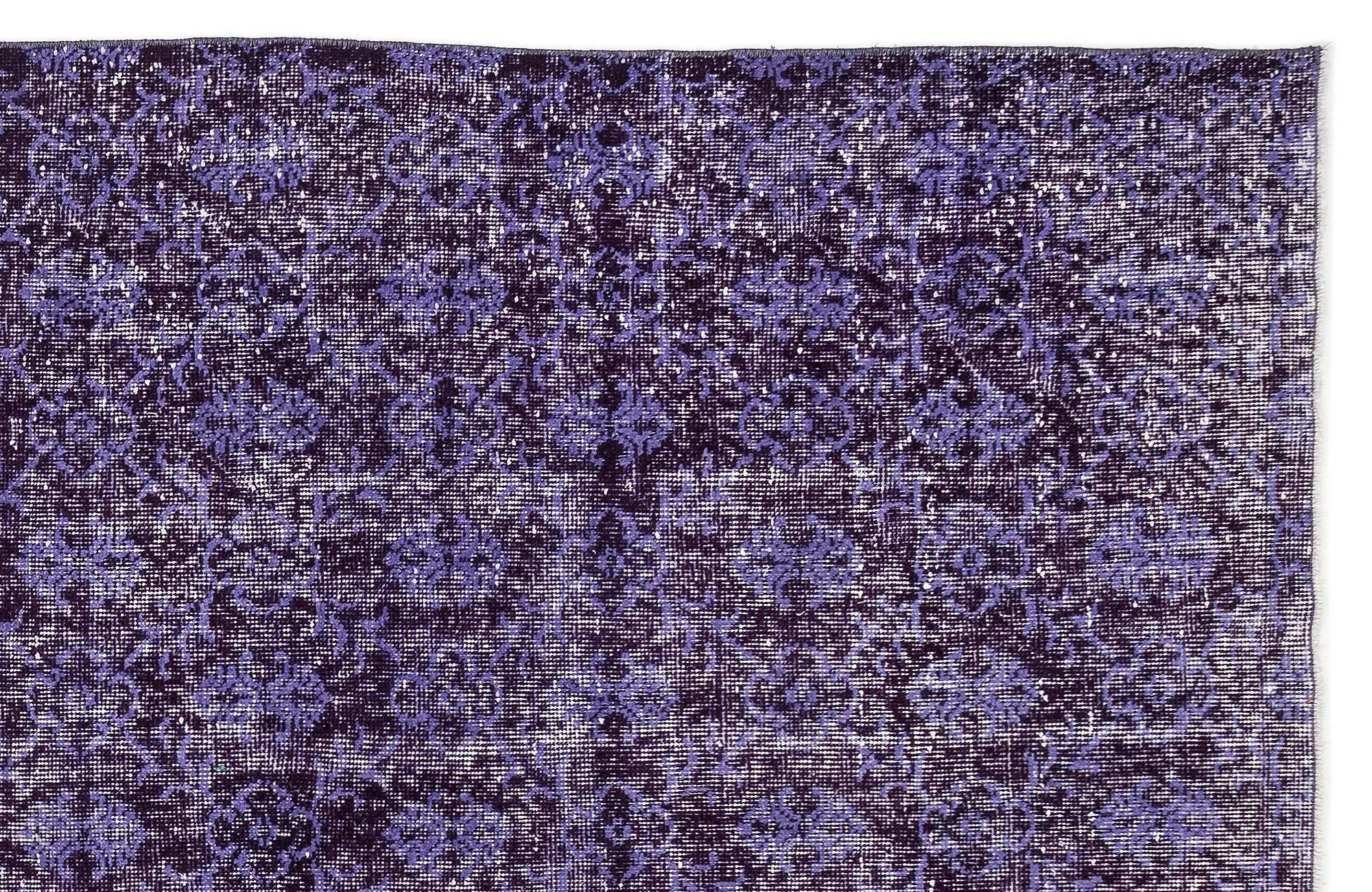 Retro Design Purple Over Dyed Vintage Rug 6'10'' x 10'8'' ft 208 x 324 cm