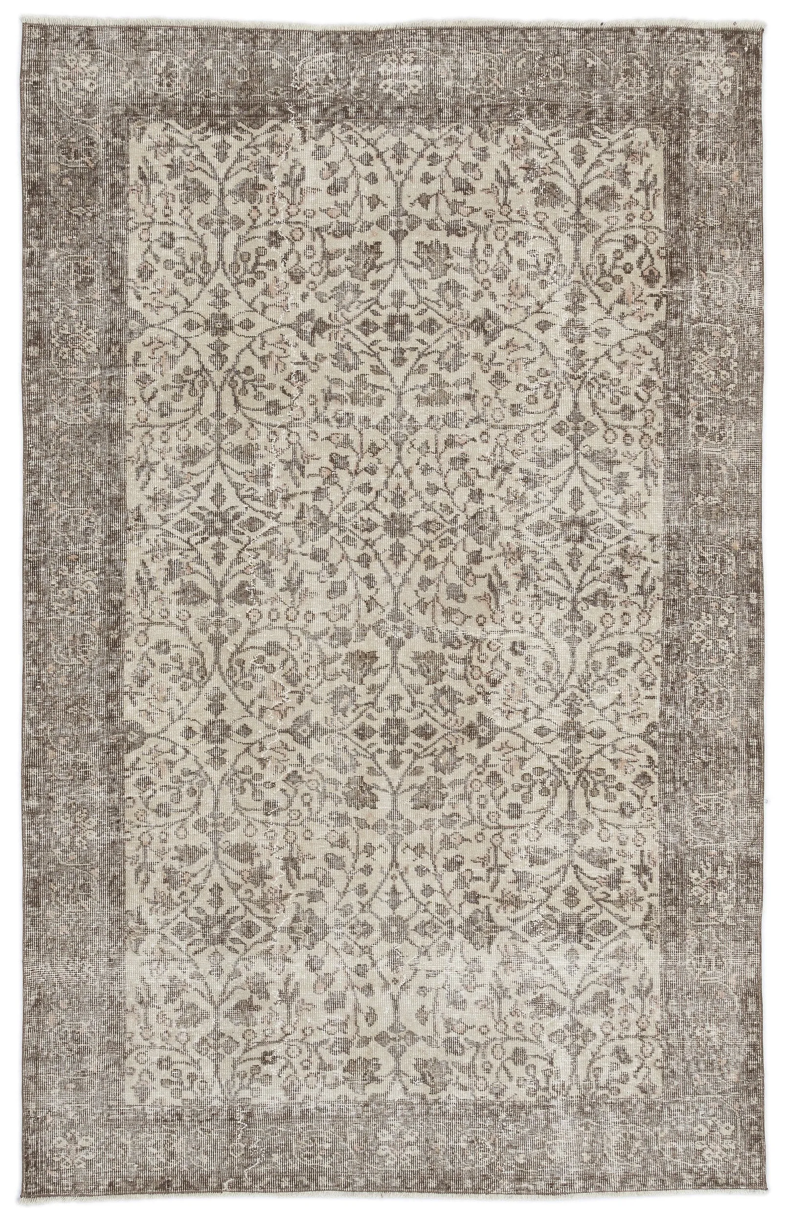 Retro Design Retro Design Beige Over Dyed Vintage Rug 5'11'' x 9'2'' ft 180 x 280 cm