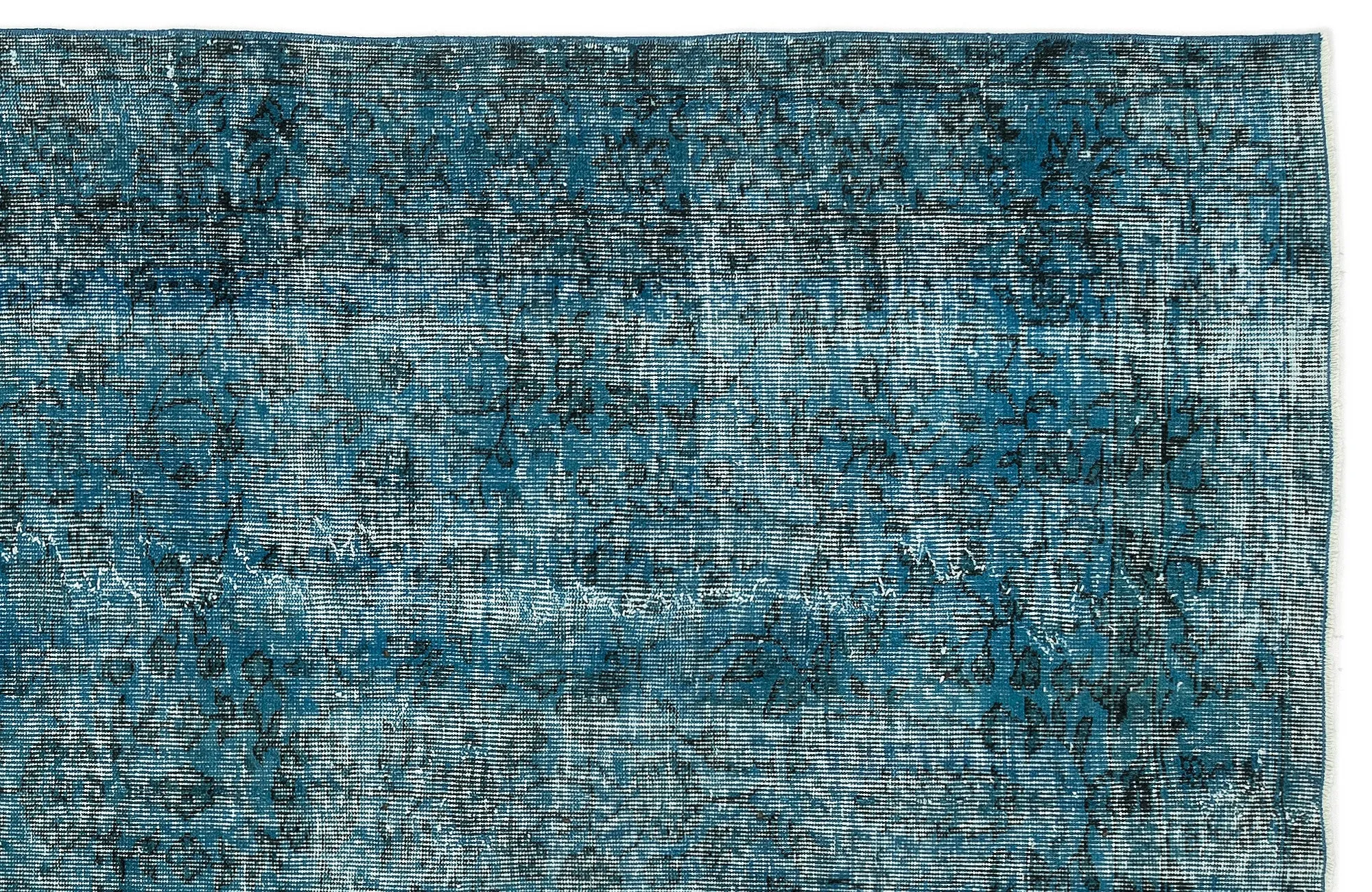 Retro Design Stone Blue Over Dyed Vintage Rug 5'3'' x 8'4'' ft 159 x 255 cm