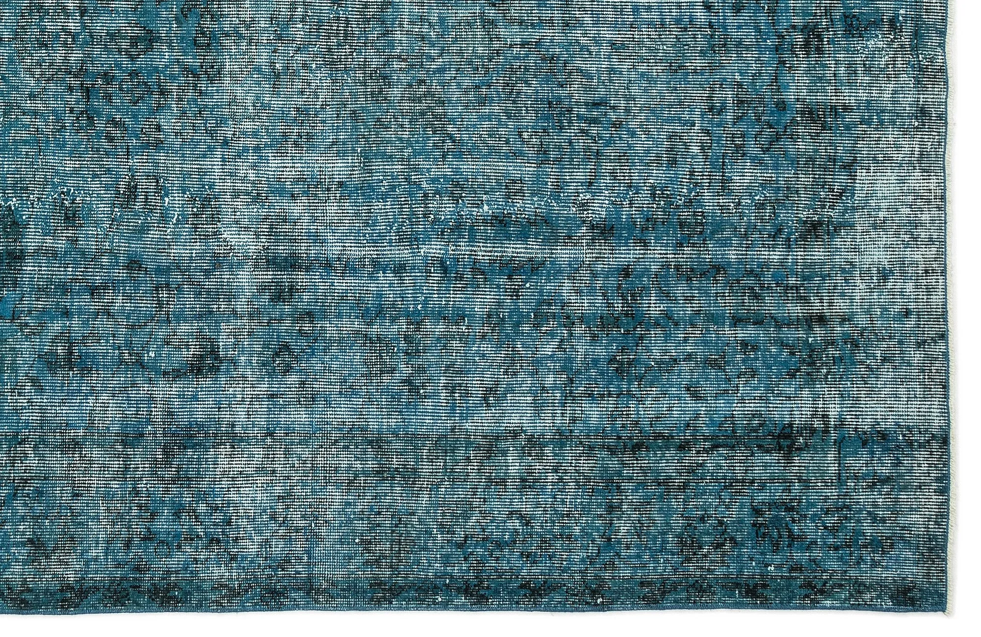 Retro Design Stone Blue Over Dyed Vintage Rug 5'3'' x 8'4'' ft 159 x 255 cm