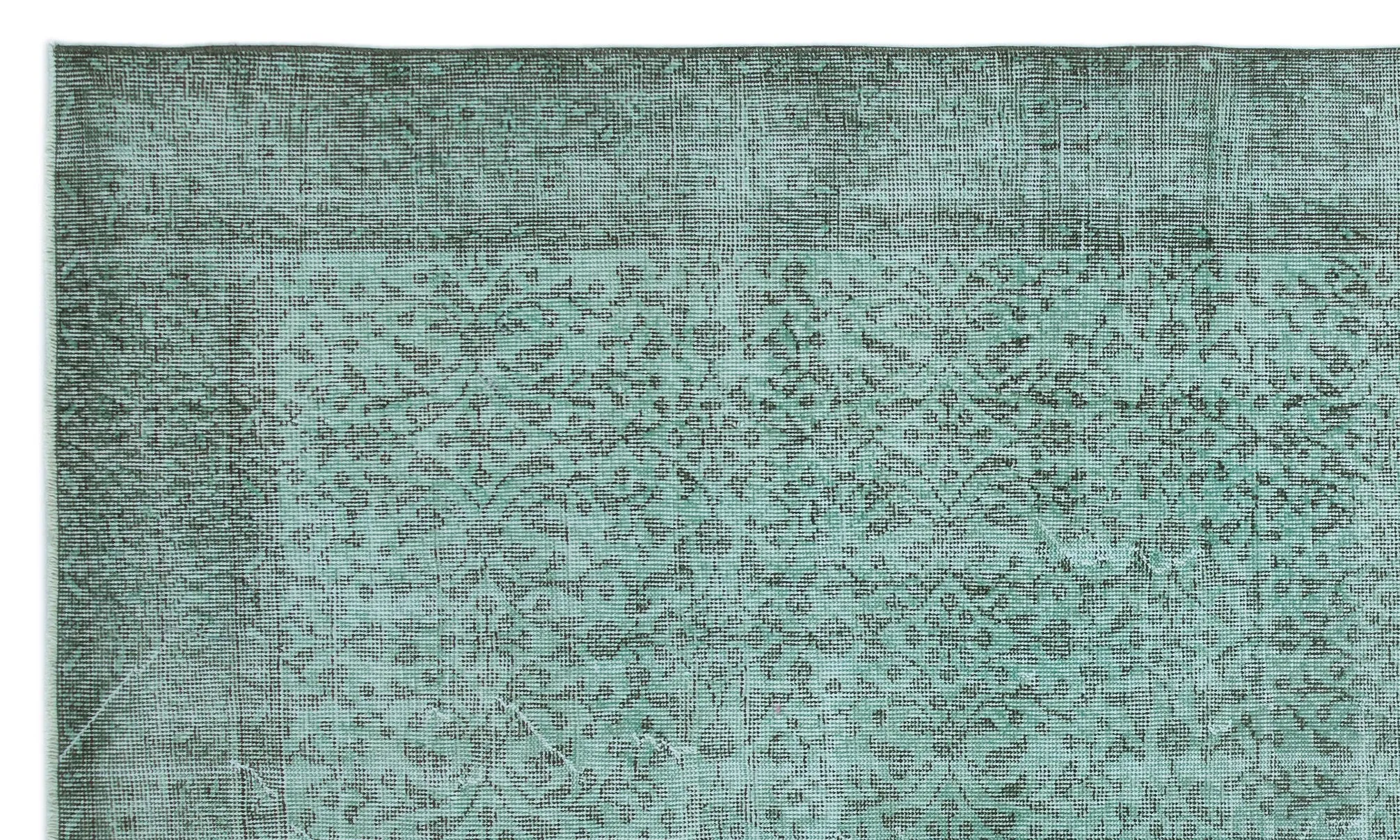 Retro Design Stone Blue Over Dyed Vintage Rug 5'8'' x 9'5'' ft 173 x 288 cm