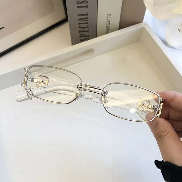 Retro European and American women's Sunglasses Korean fashion sunglasses cool male stars same style personality box metal high